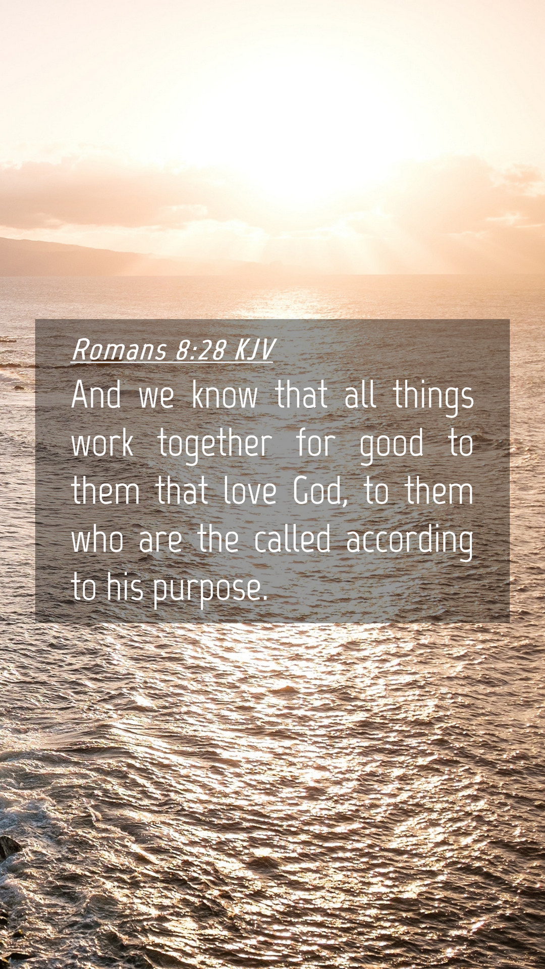 1080x1920 Romans 8:28 KJV Mobile Phone Wallpaper, Phone