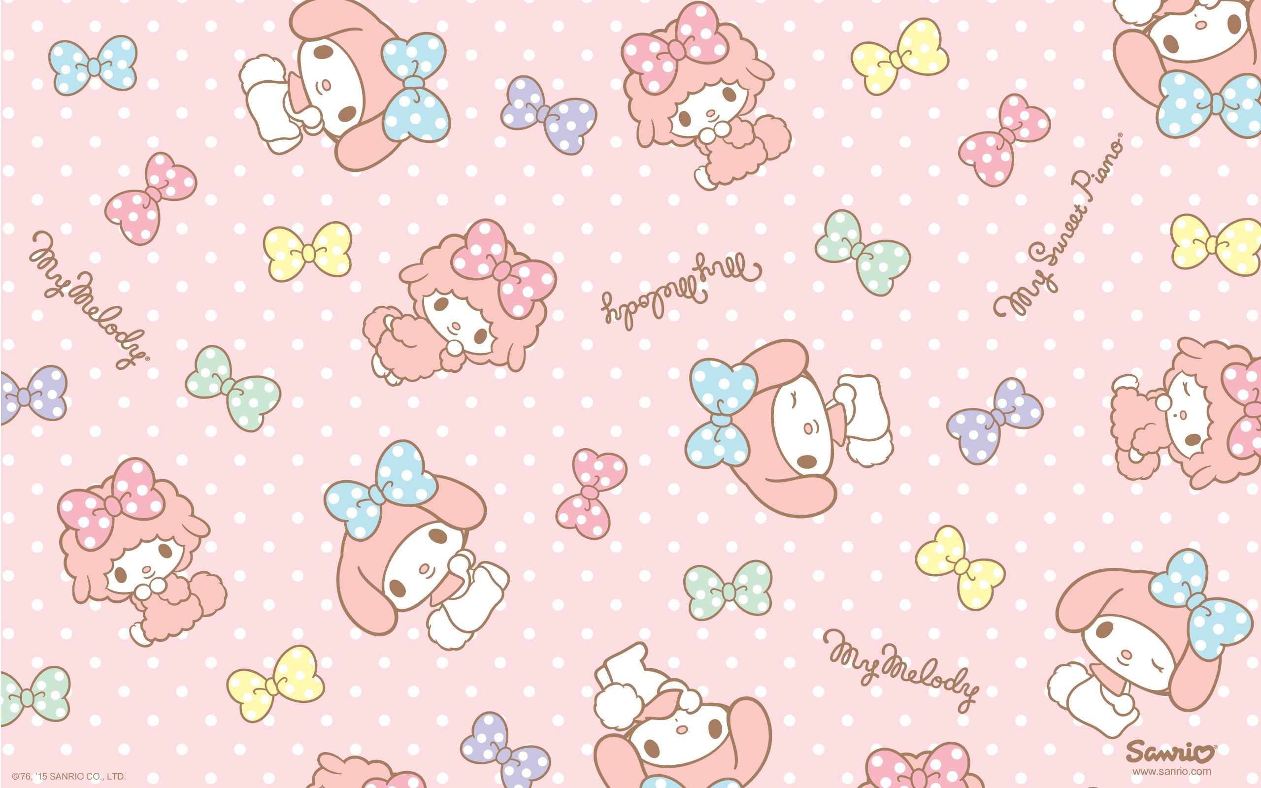 2560x1600 My Melody. Our Characters. Sanrio. My melody wallpaper, Melody wallpaper, Cute desktop wallpaper, Desktop