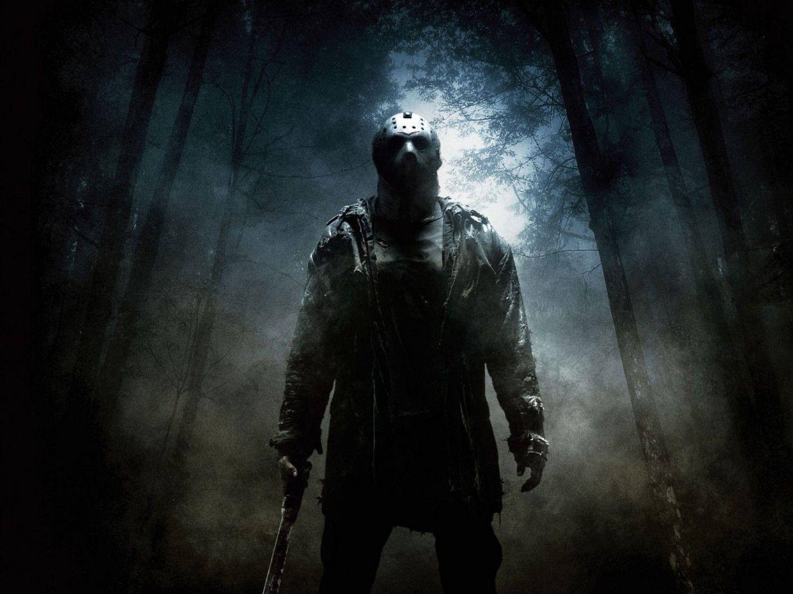 1600x1200 horror forest mist jason friday the 13th killers, Desktop