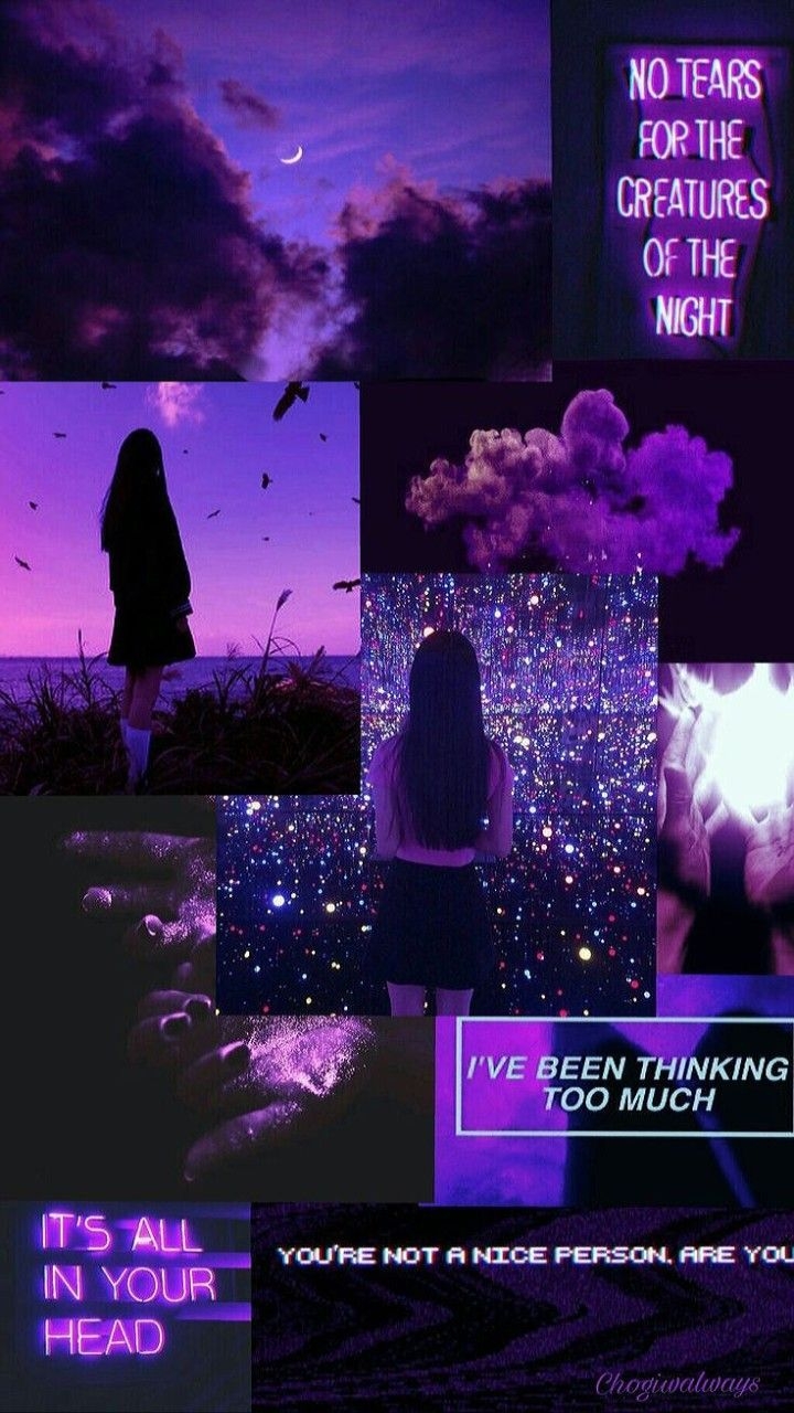 720x1280 Aesthetic Purple Virgo Witches Female Dark Night. Purple Wallpaper Iphone, Aesthetic Iphone Wallpaper, Purple Wallpaper, Phone