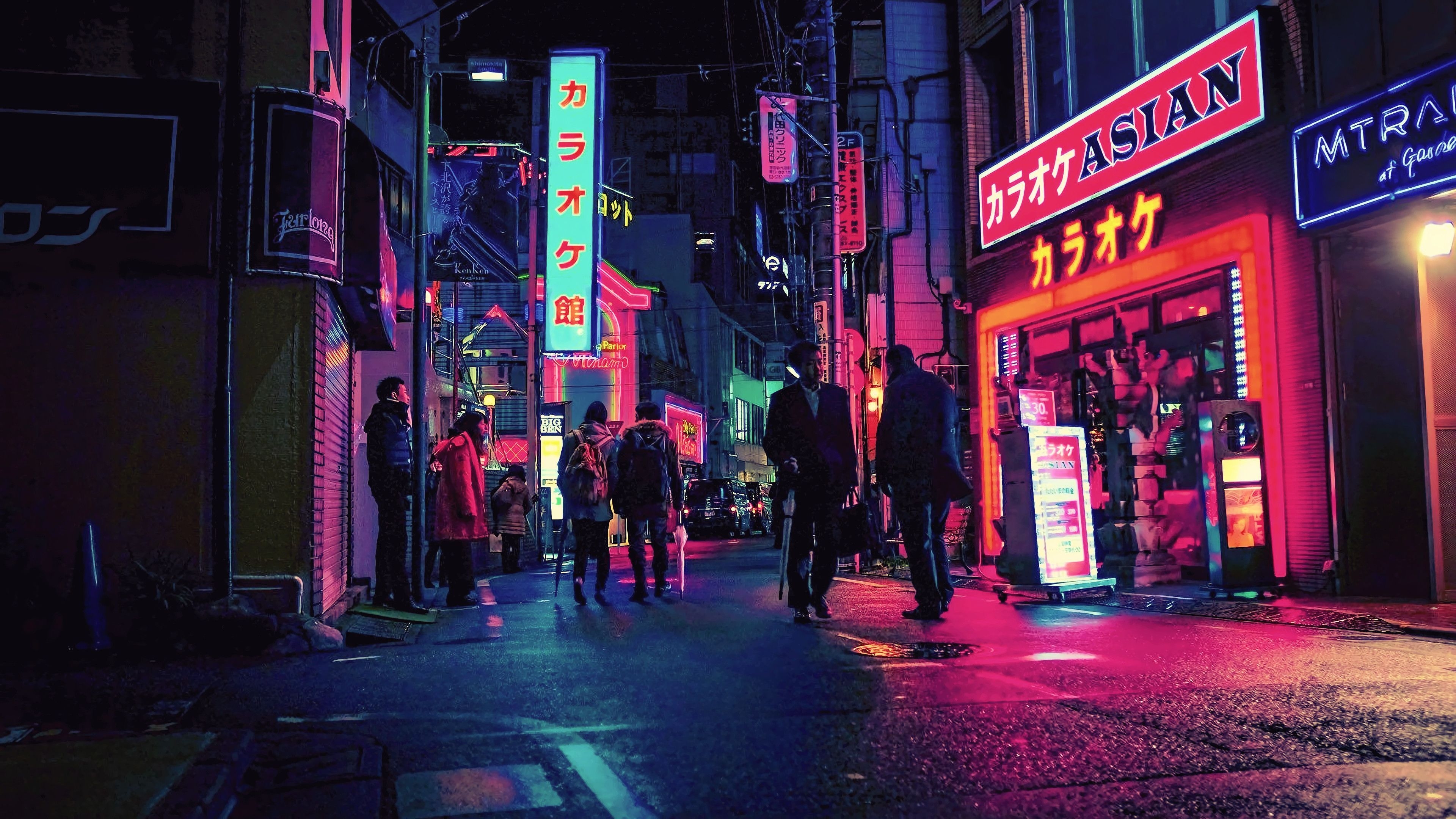 3840x2160 Neon Japan []. Fond ecran, Écran, Desktop