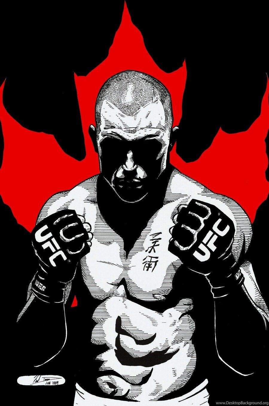 900x1360 George St Pierre Wallpaper Image Desktop Background, Phone