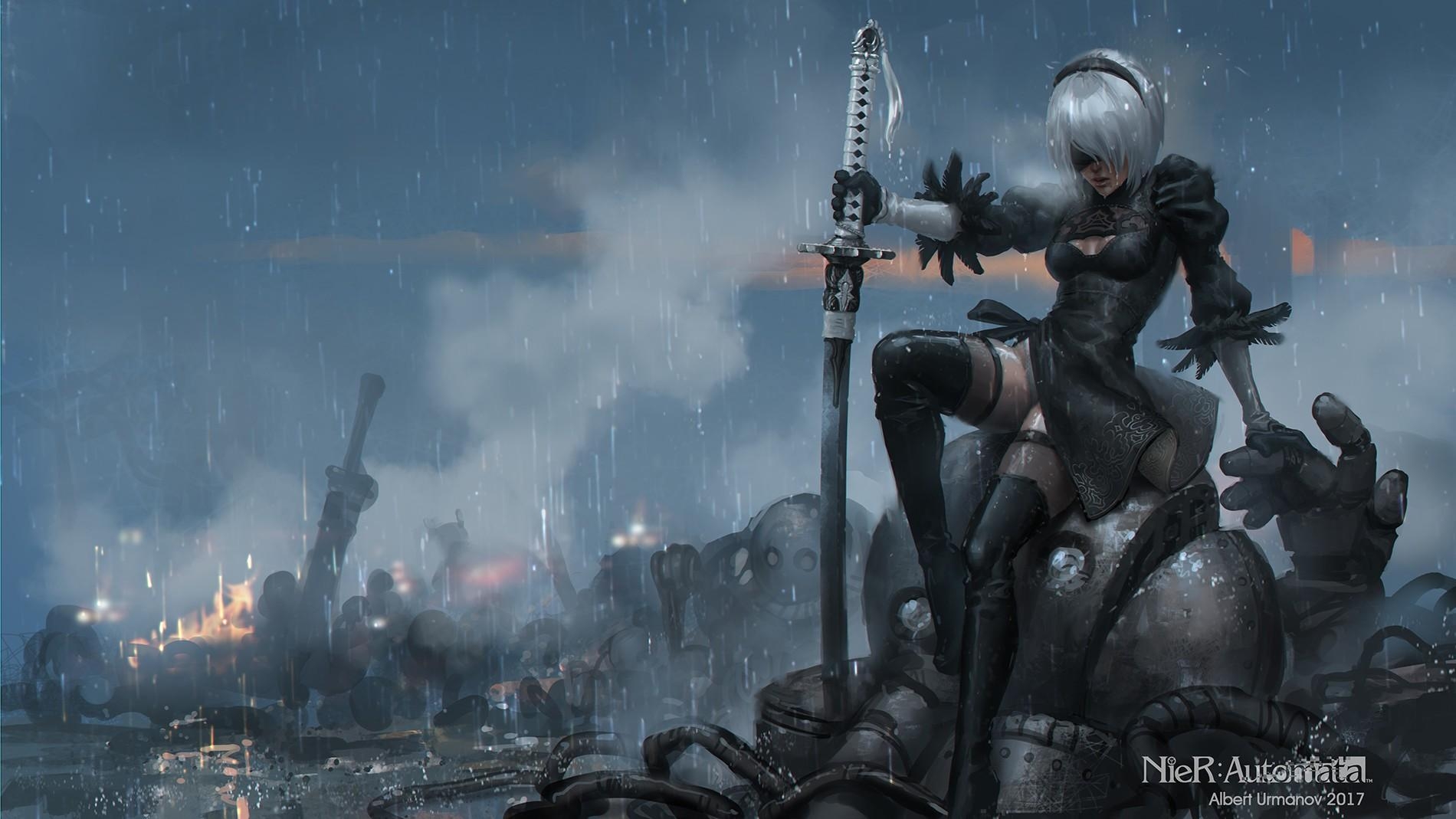 1900x1070 sword, b, #nier Automata Wallpaper 4k, HD Wallpaper, Desktop