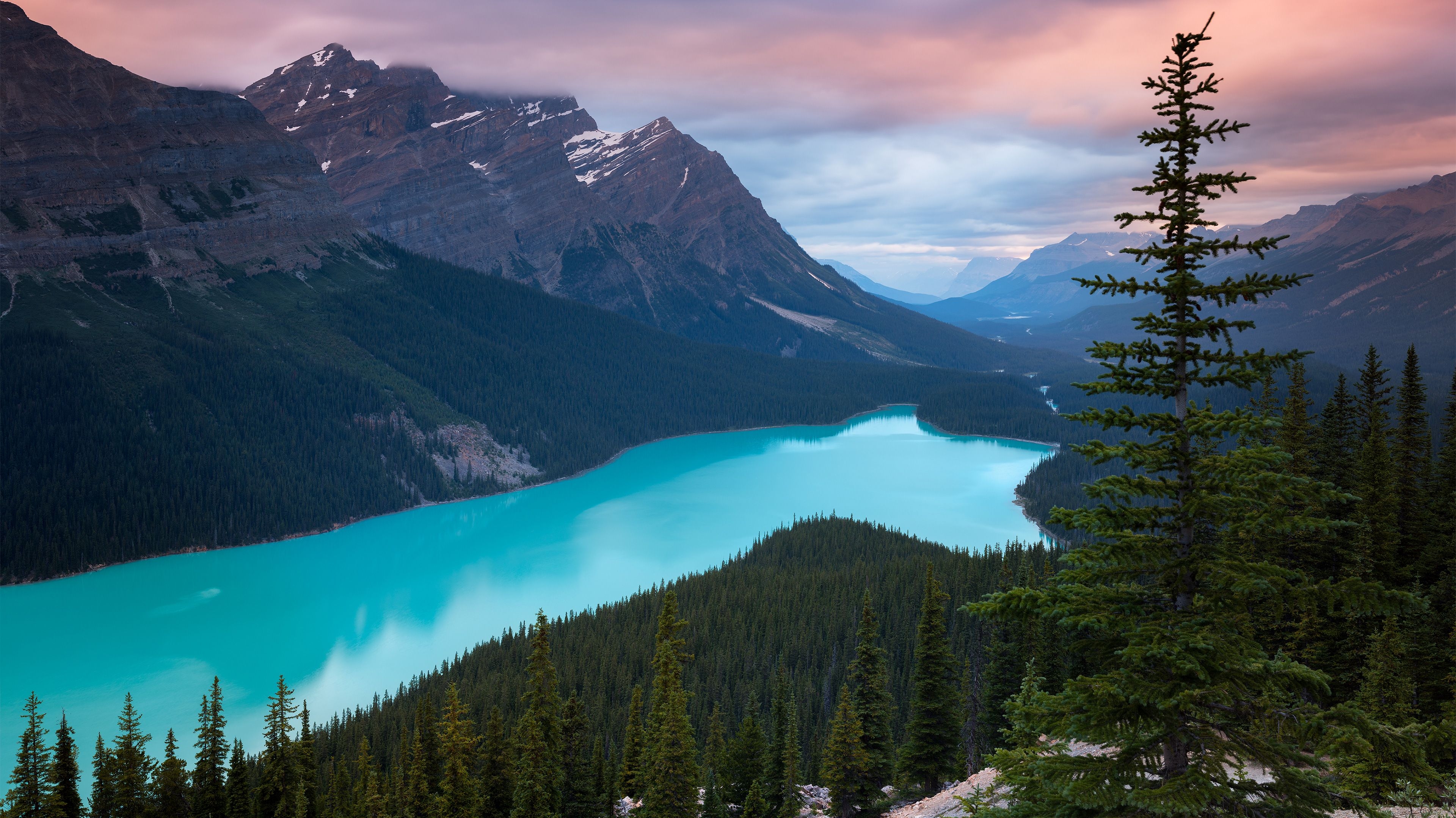 3840x2160 Peyto Lake Canada Mountains 4k, HD Nature, 4k Wallpaper, Image, Background, Photo and Picture, Desktop