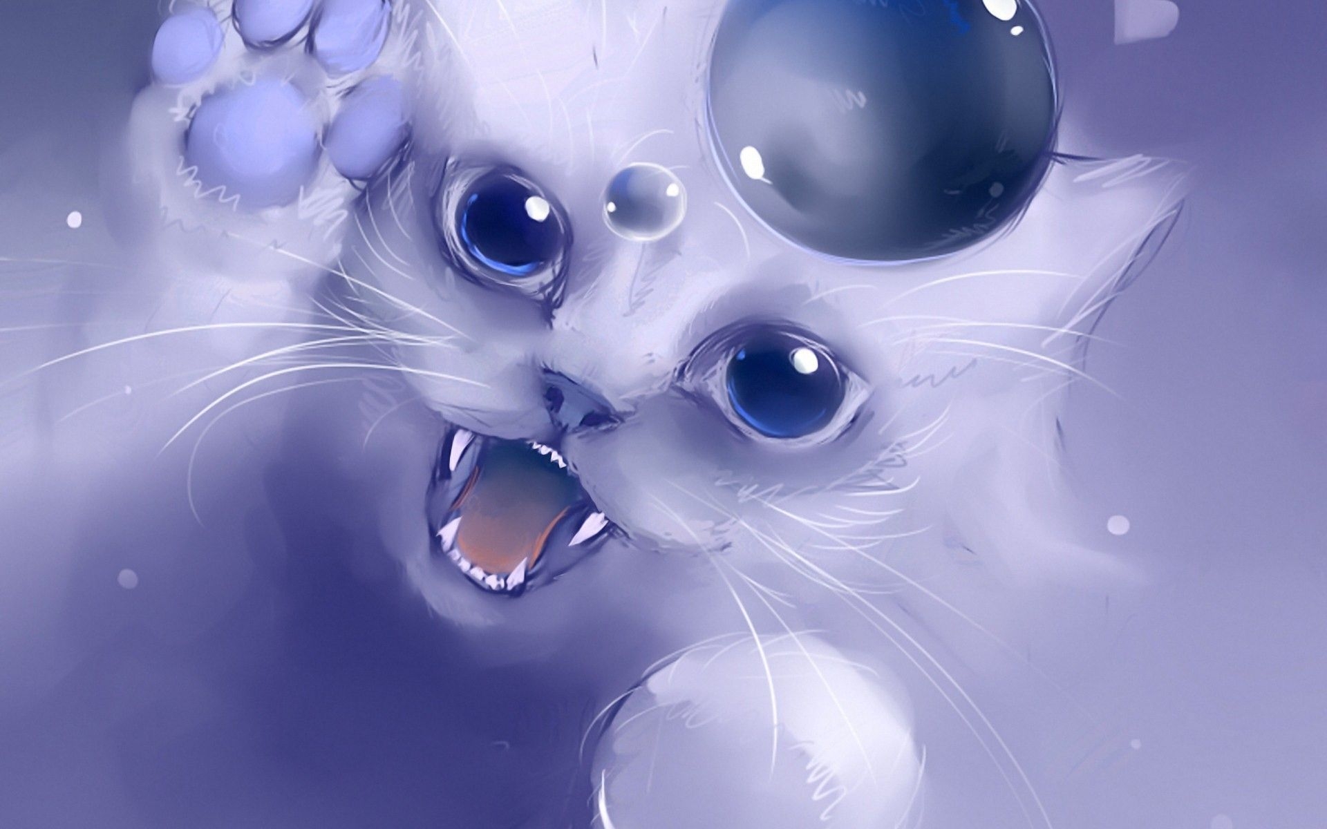 1920x1200 Cute Anime Cat, Desktop