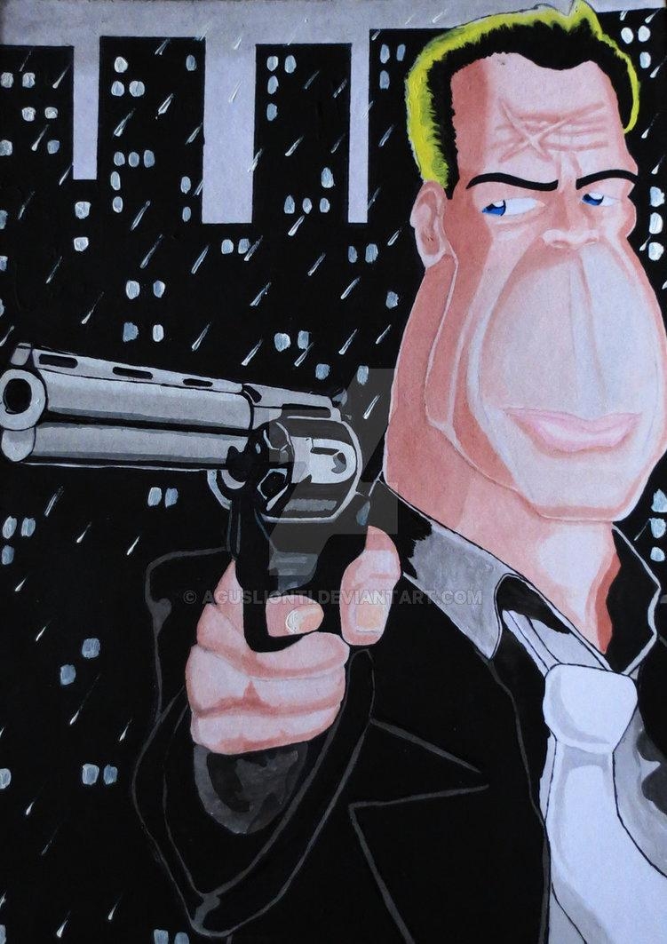 760x1070 Caricatura John Hartigan (Bruce Willis), Phone