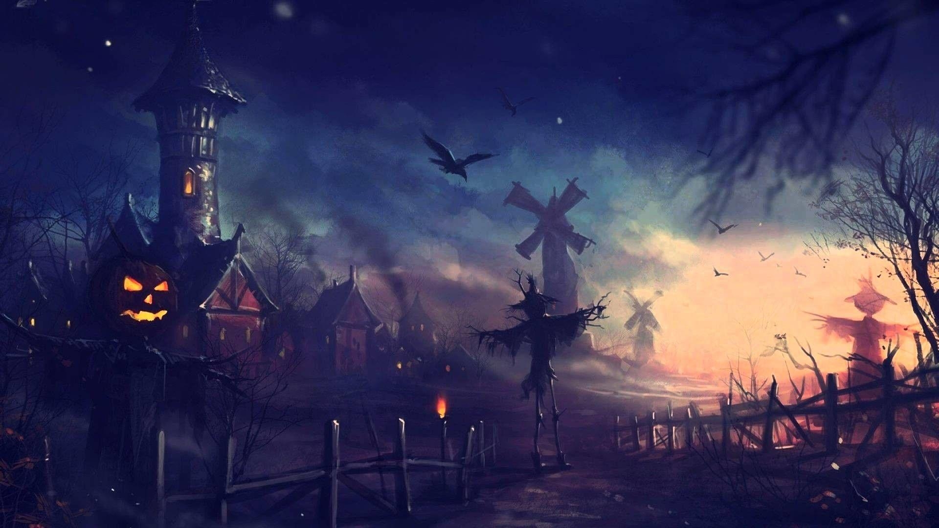 1920x1080 Spooky Halloween Night (). Halloween wallpaper background, Halloween wallpaper, Halloween prints, Desktop