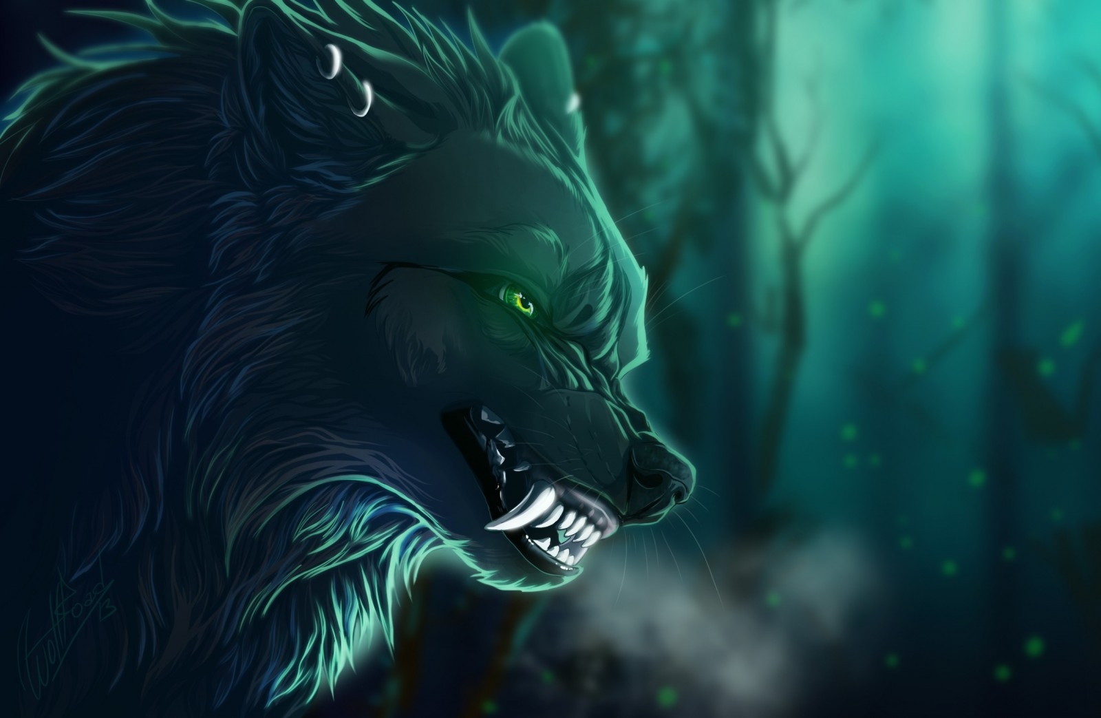 1600x1050 illustration, fantasy art, wolf, darkness, screenshot, computer wallpaper, fictional character, mythical creature HD Wallpaper, Desktop