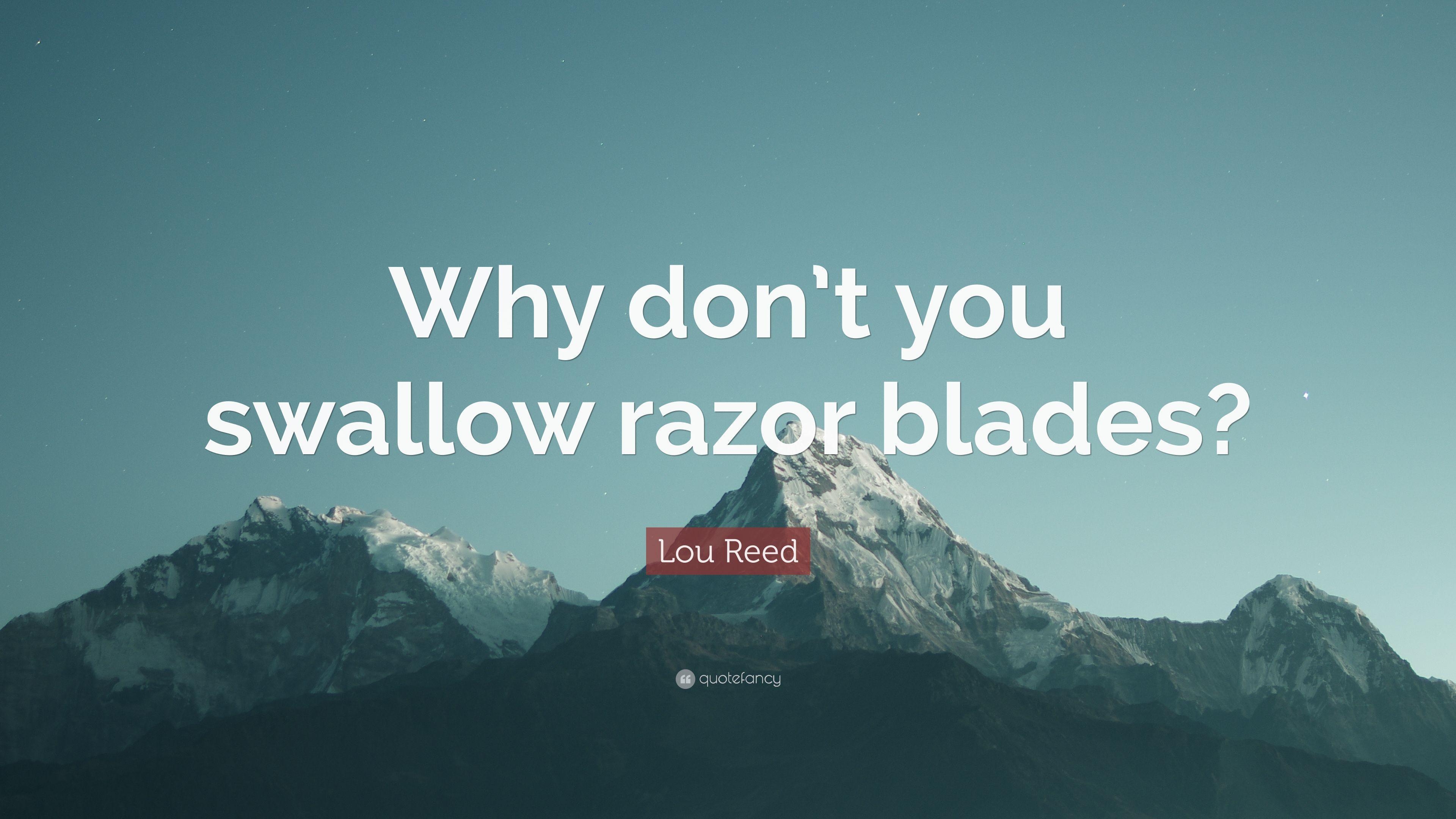 3840x2160 Lou Reed Quote: “Why don't you swallow razor blades?” 7, Desktop