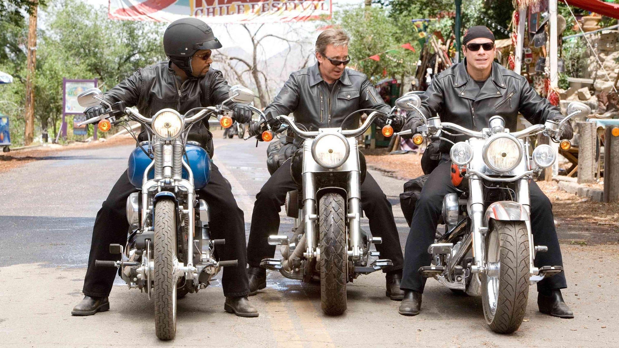 2560x1440 Martin Lawrence, Tim Allen, John Travolta, Bikers, Bikes, Desktop