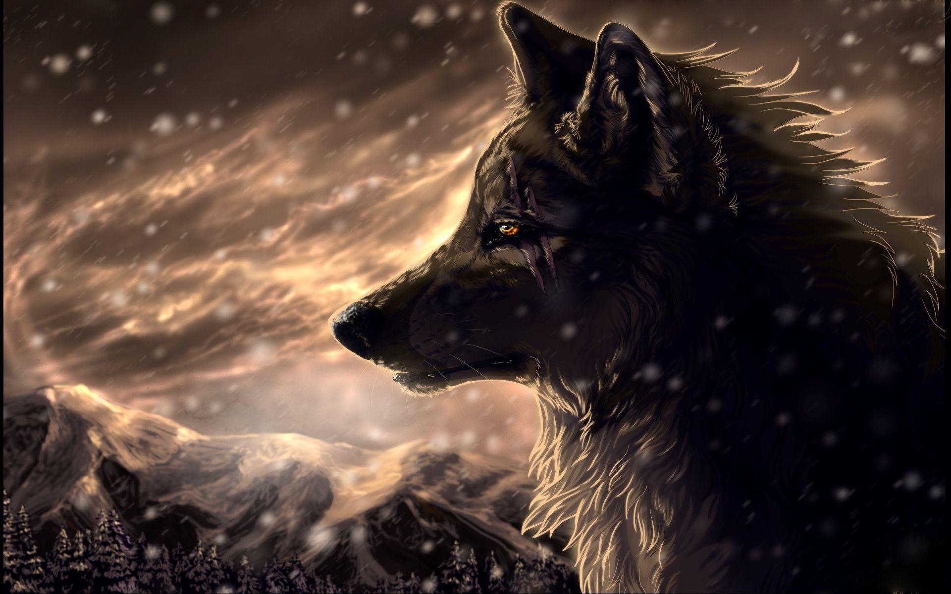 1920x1200 Fantasy Wolf Wallpaper, Desktop