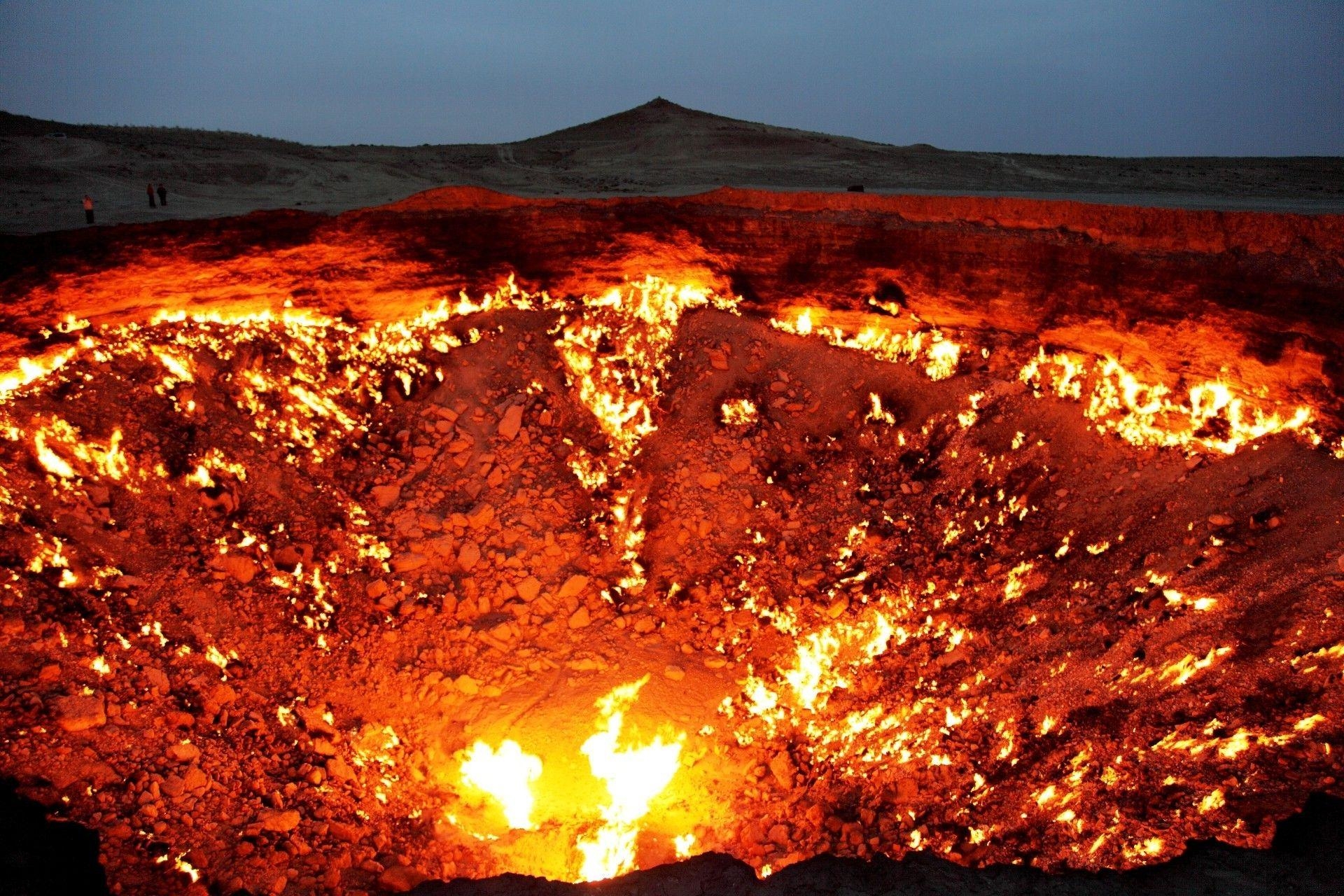 1920x1280 nature, Landscape, Door To Hell, Turkmenistan, Fire Wallpaper HD, Desktop