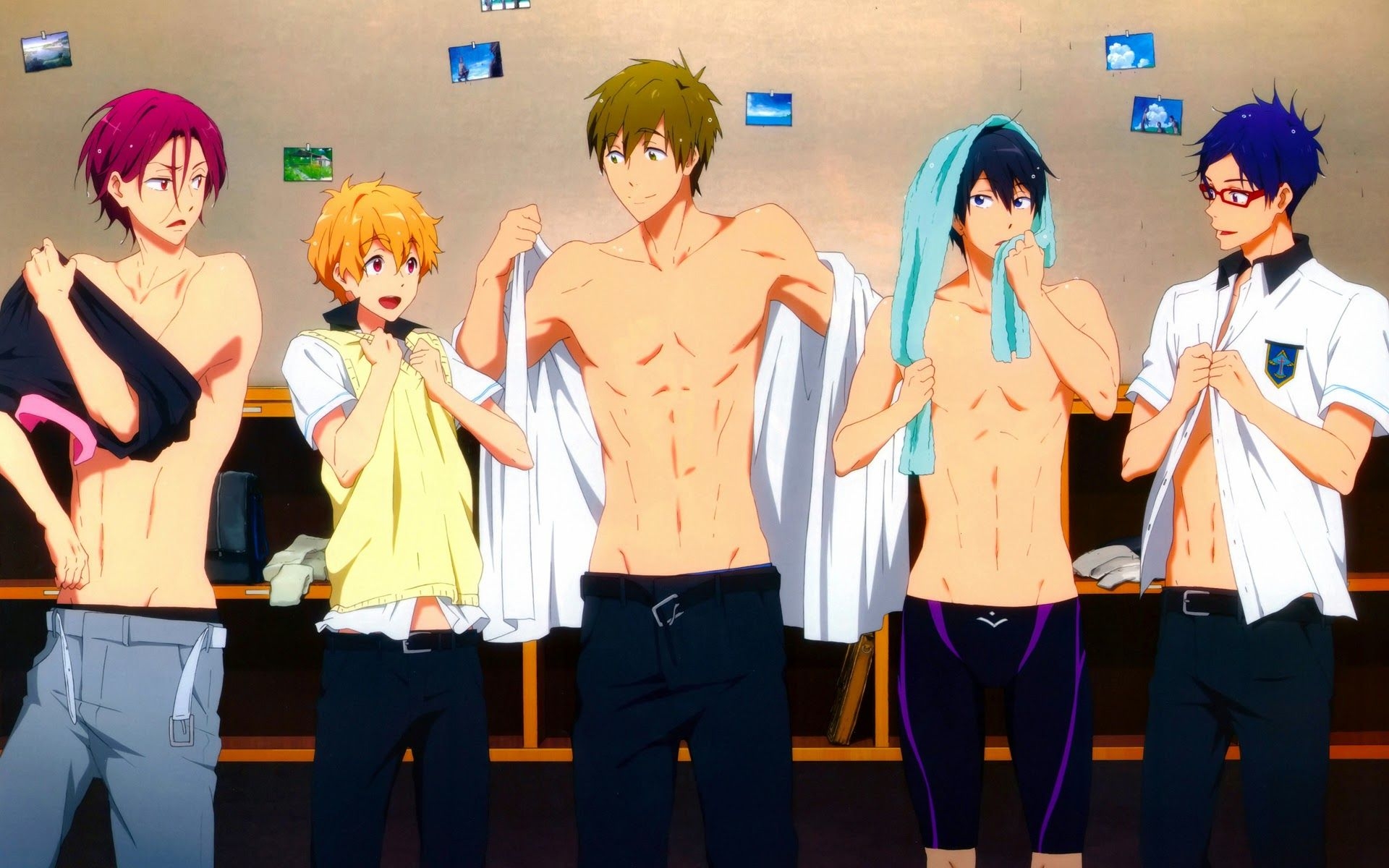 1920x1200 Free download Iwatobi Swim Club Anime Boys characters Nagisa, Desktop