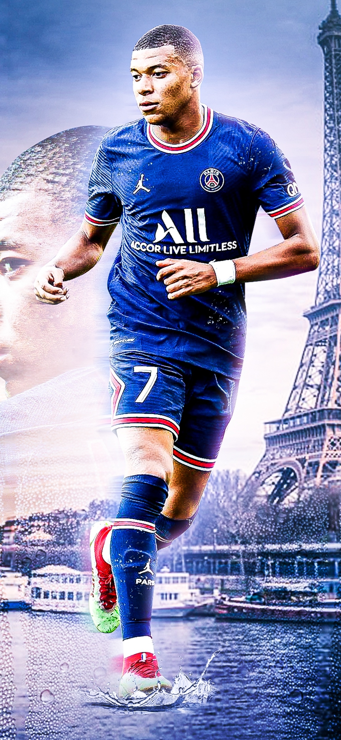 1180x2560 Kylian Mbappé iPhone Wallpaper HQ, Phone