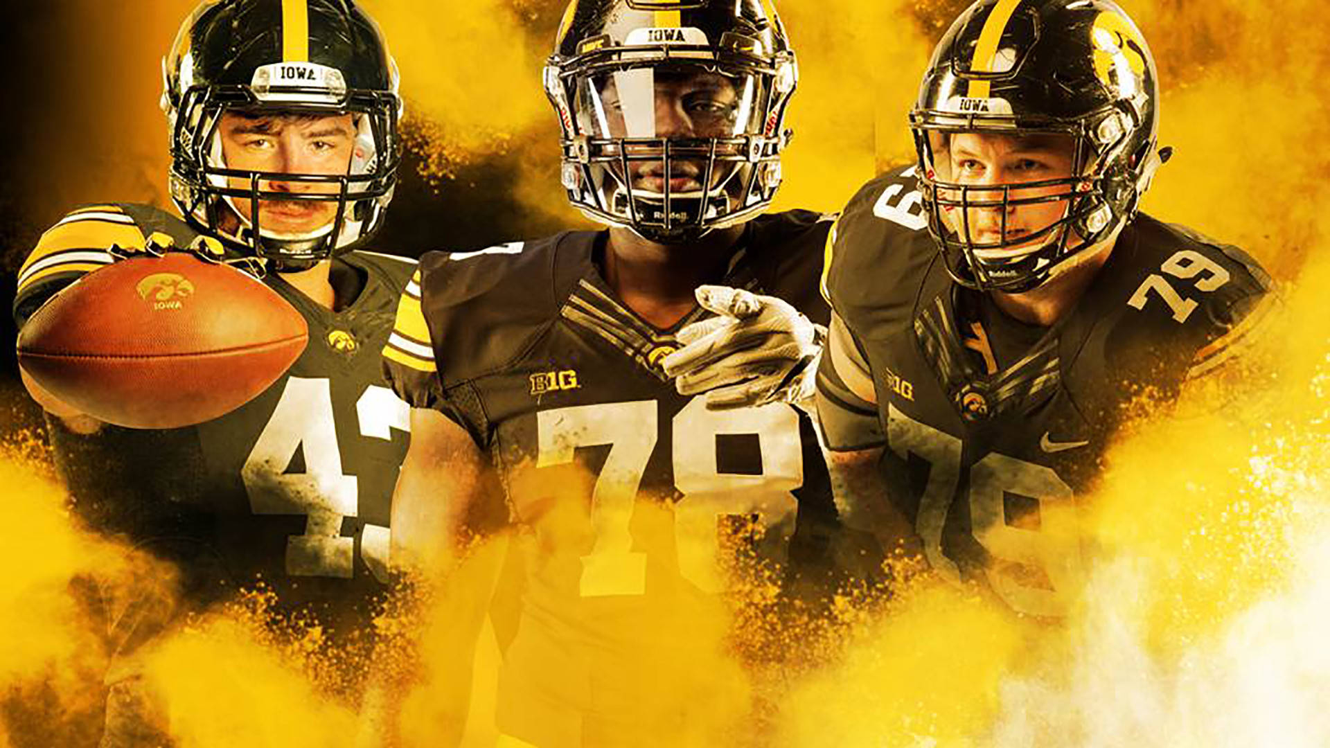 1920x1080 Download Iowa Hawkeyes Yellow Smoke Wallpaper, Desktop