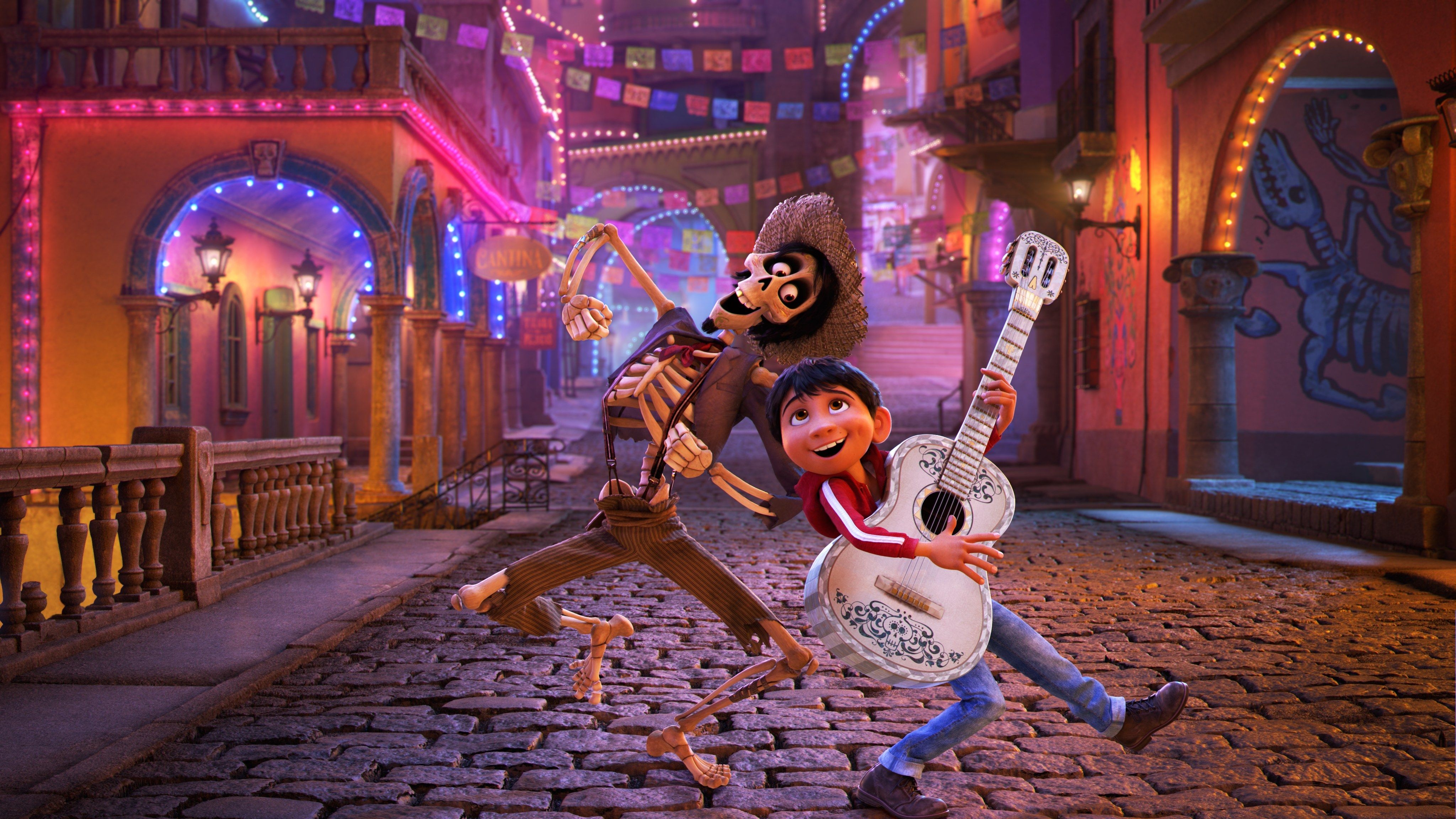 4100x2310 Wallpaper Miguel Rivera, Hector, Coco, Animation, Disney, Pixar, Desktop