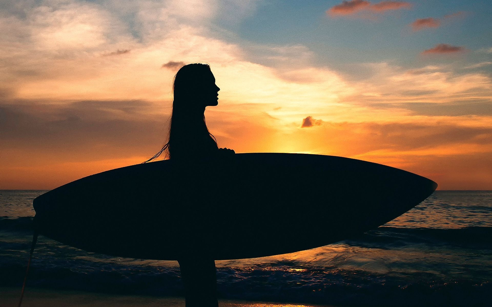 1920x1200 Surf Girl Sunset Wallpaper Free Surf Girl Sunset Background, Desktop