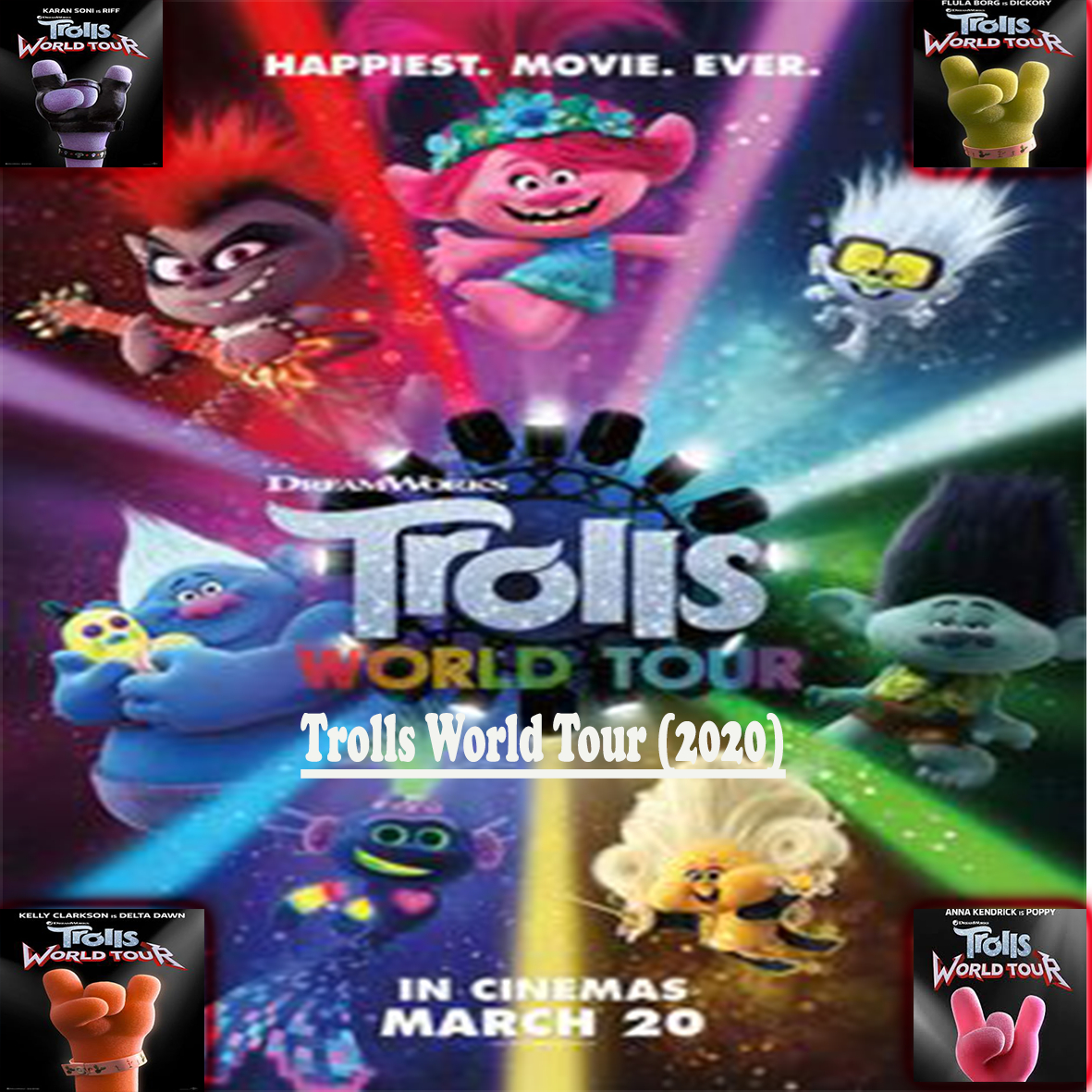 1190x1190 Trolls World Tour (2020). Free movies online, Poppy and branch, Full movies online free, Phone