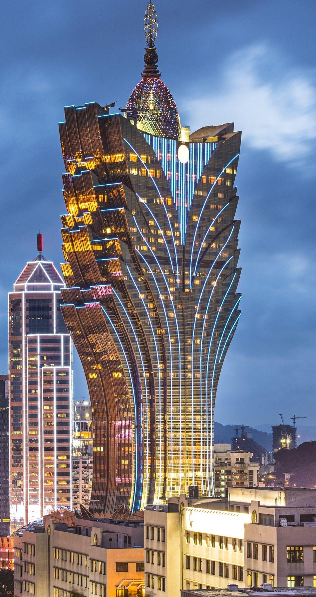 1080x2040 Grand Lisboa In Macau 4K UltraHD Wallpaper. Wallpaper Studio 10, Phone