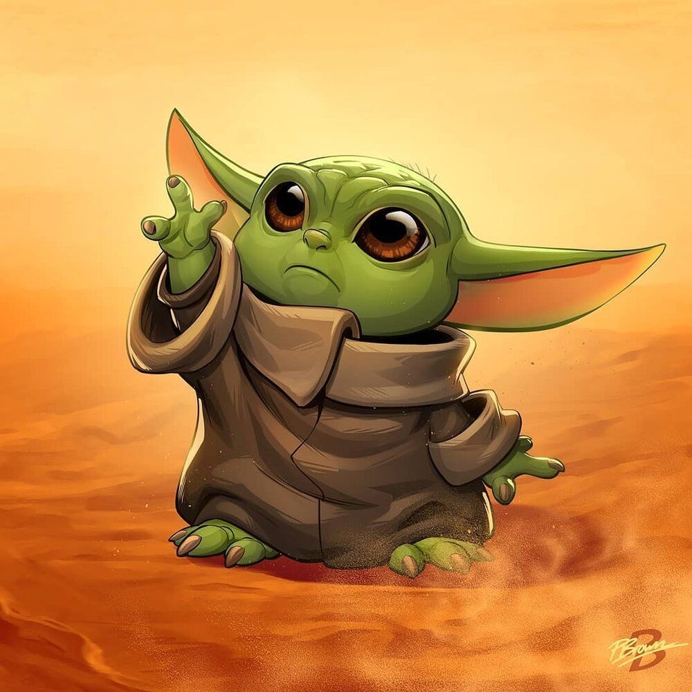 1000x1000 Baby Yoda Fan Art Round Up, Phone