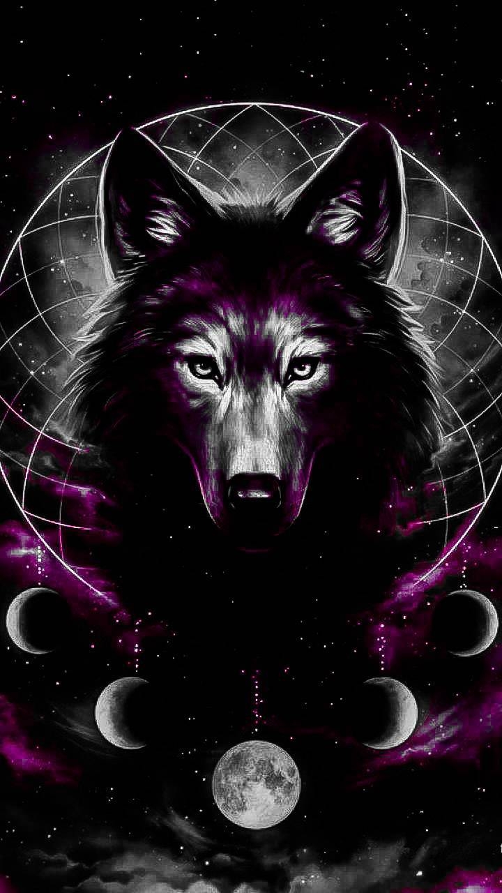 720x1280 Pink wolf wallpaper, Phone