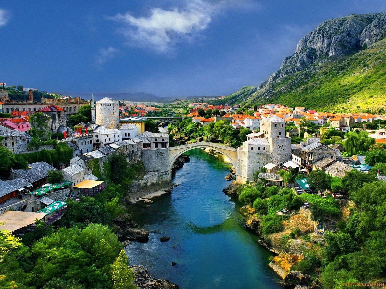 1600x1200 Mostar Old Bridge Bosnia and Herzegovina wallpaper, Desktop