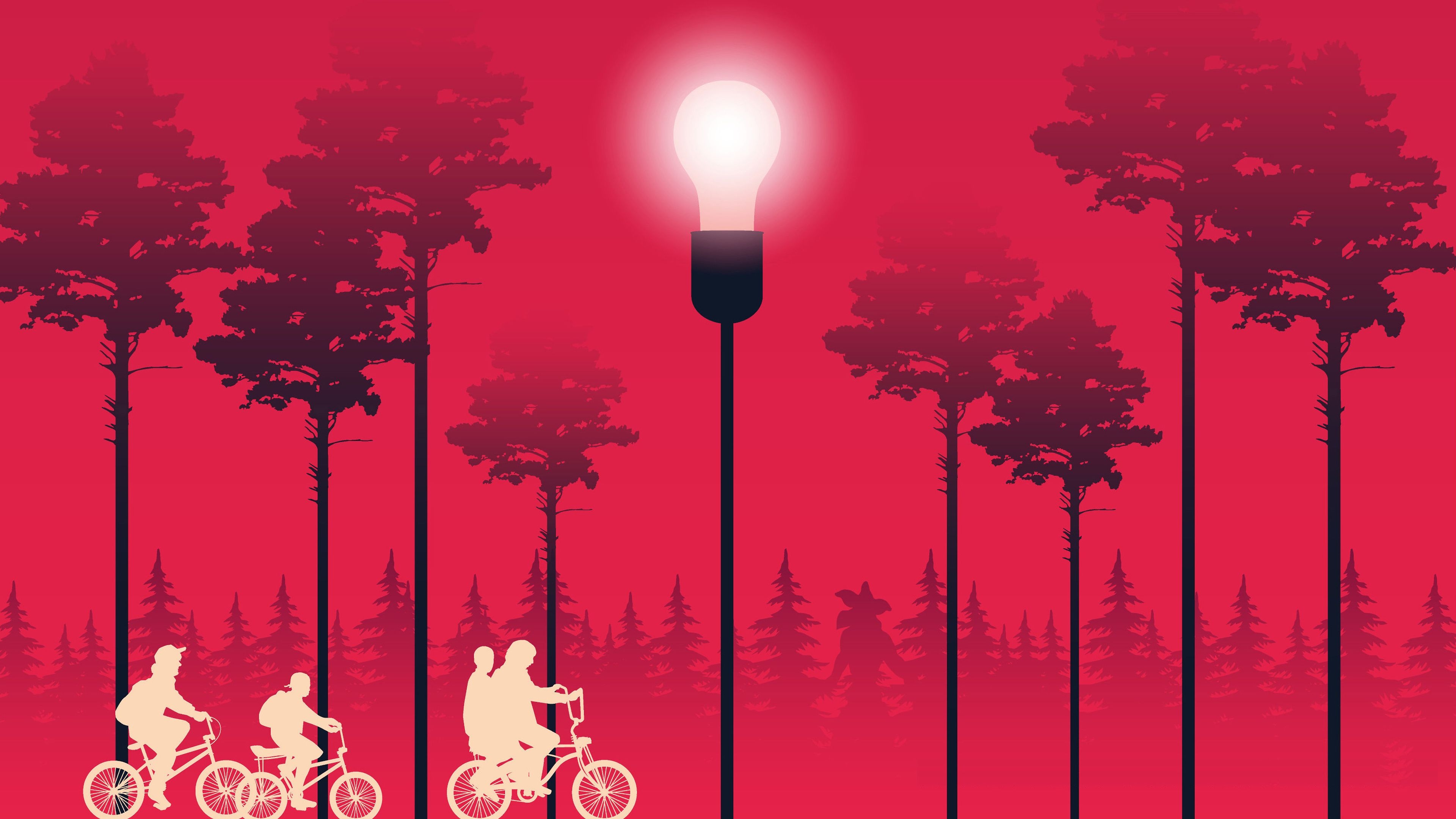 3840x2160 Stranger Things Minimalist 4K Wallpaper, Desktop