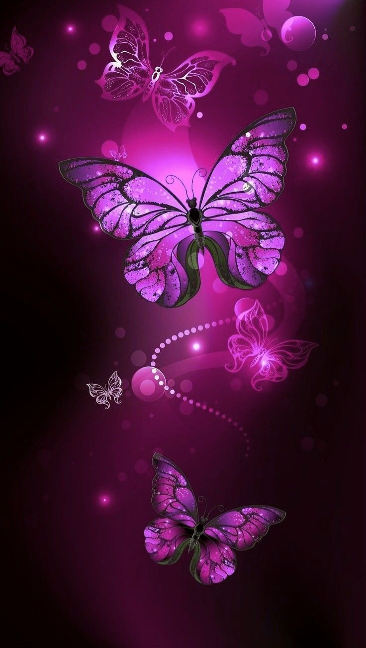 740x1310 Pink and Purple Butterfly Wallpaper Free Pink and Purple Butterfly Background, Phone