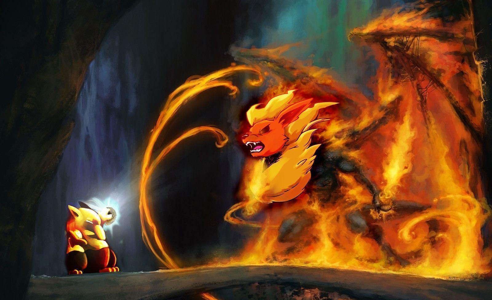 1600x980 The Battle between Drowzee "The Keeper" and Flareon "The False, Desktop