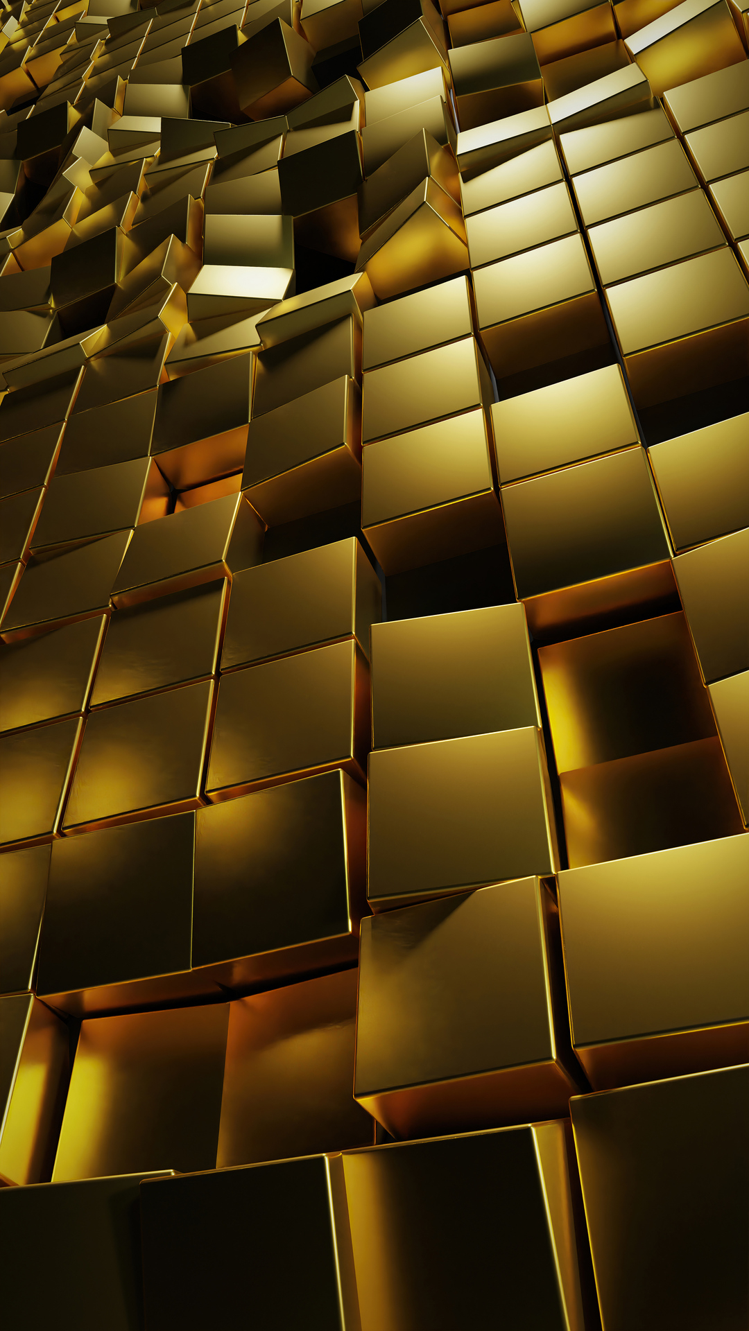 1080x1920 Gold 3D Cubes 4k iPhone 6s, Phone