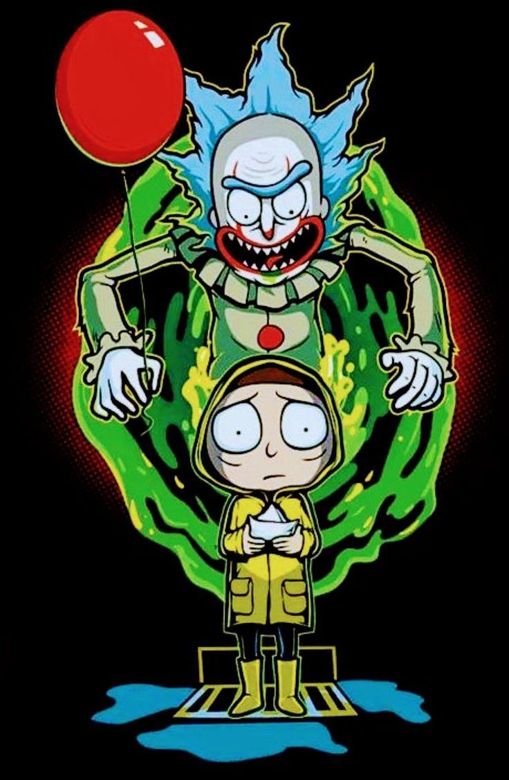 740x1130 Rick and Morty Wallpaper iphone, Rick and Morty x Pennywise, Phone