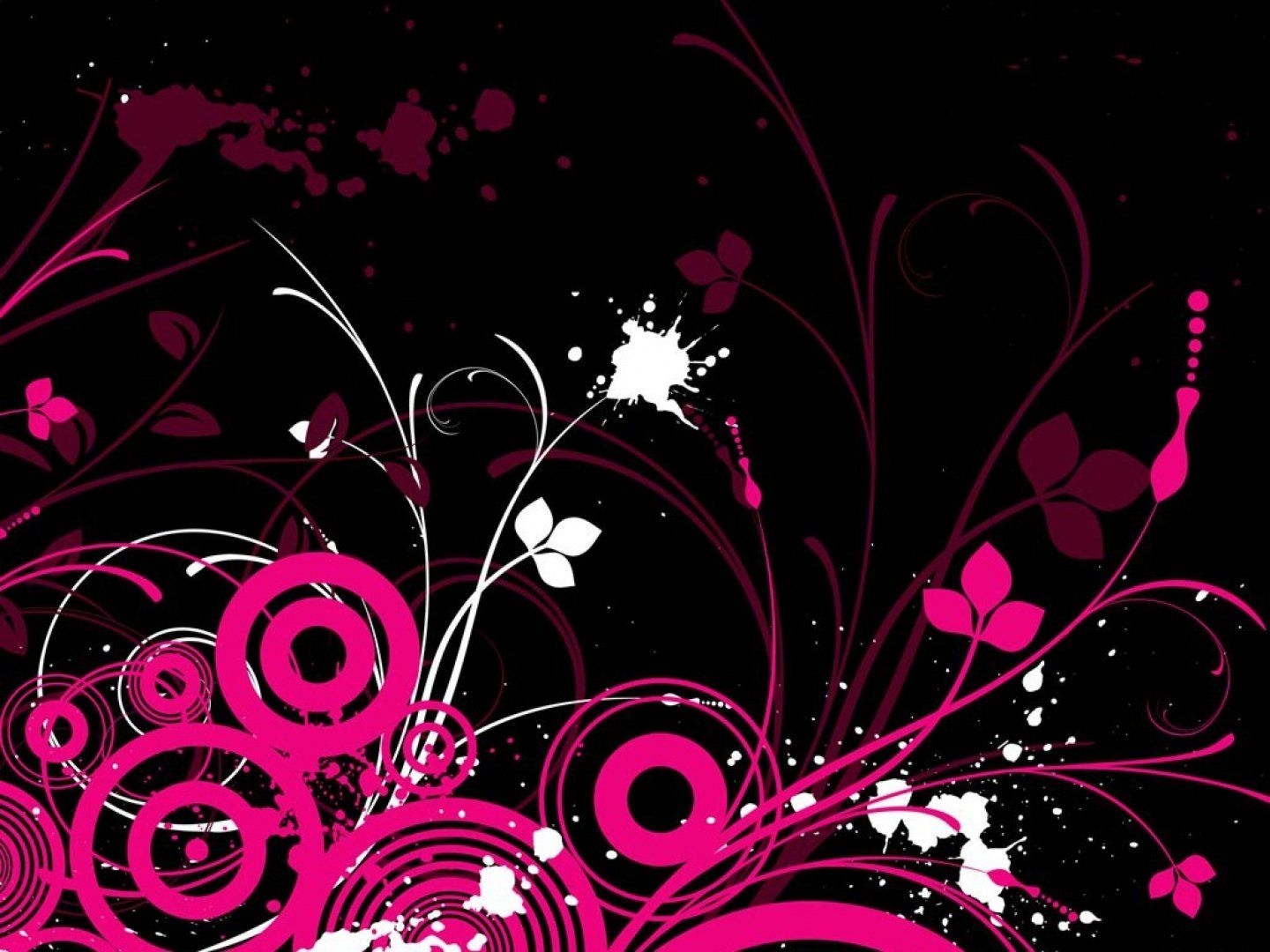 1440x1080 Cute Black and Pink Wallpaper, Desktop