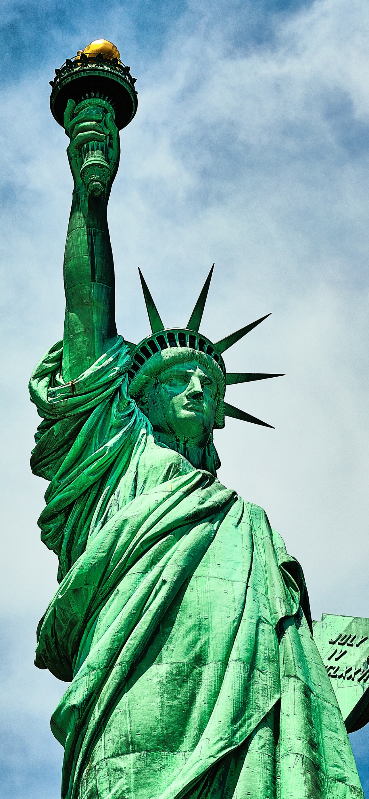 1290x2780 Statue of Liberty Wallpaper 4K, New York Harbor, New York City, Phone