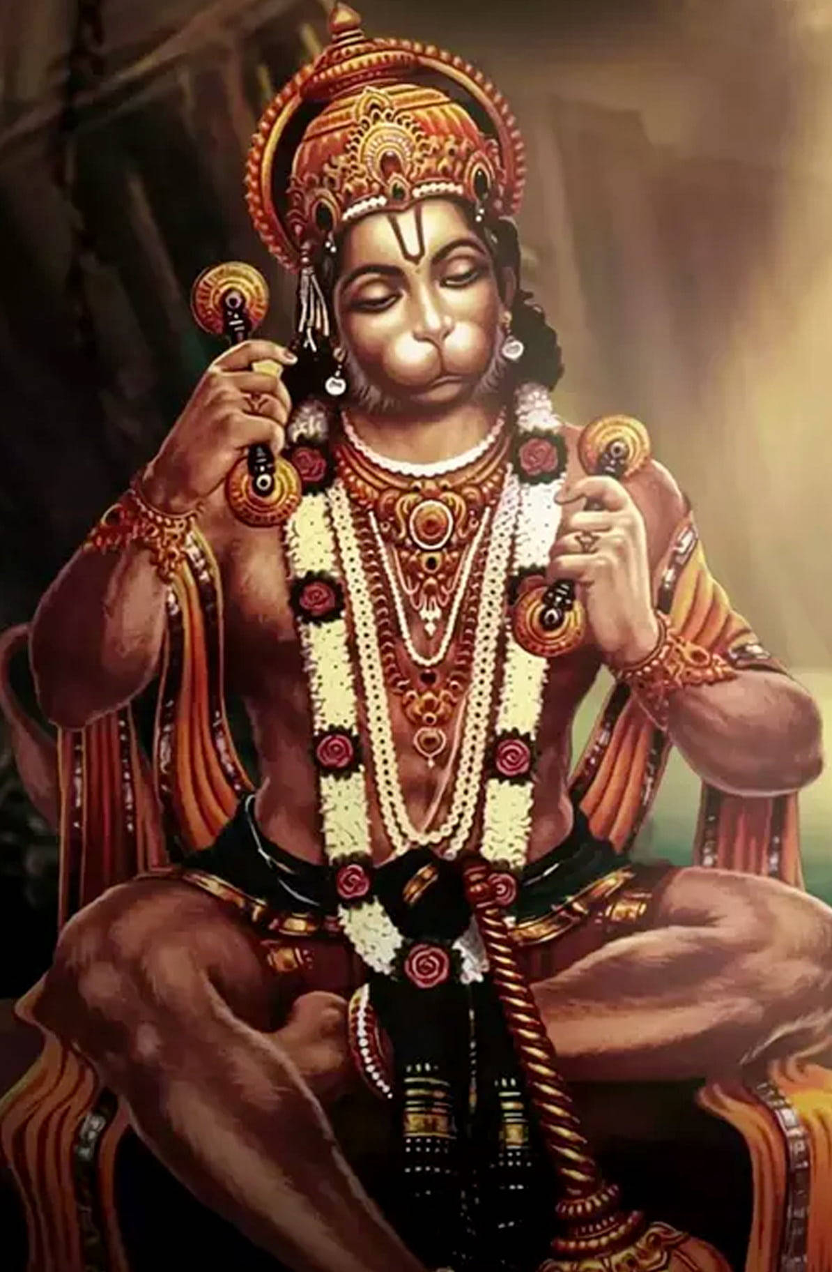 1200x1830 Download God Hanuman Brown Aesthetic, Phone