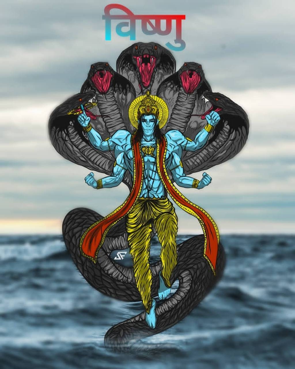 1030x1280 Lord Vishnu wallpaper, Phone