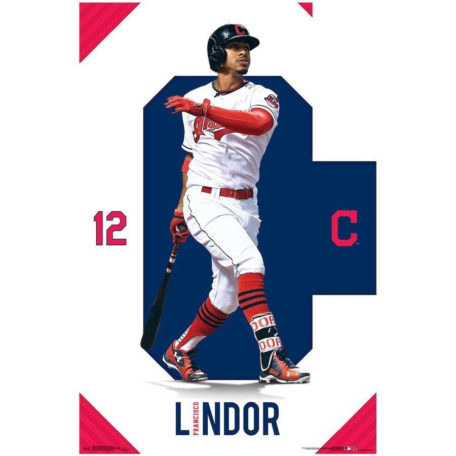 900x900 Francisco Lindor Cleveland Indians 23 x 34 Player Wall Poster, Phone