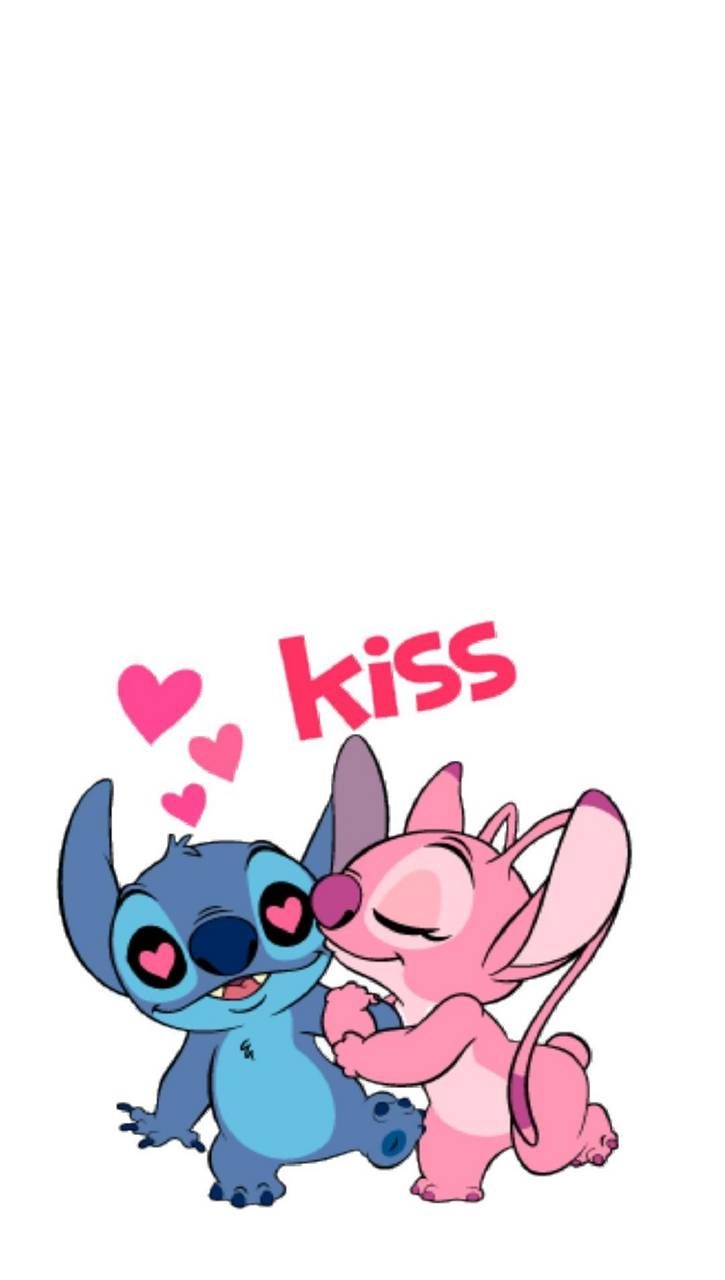 730x1280 Stitch and Angel Couple Wallpaper, Phone