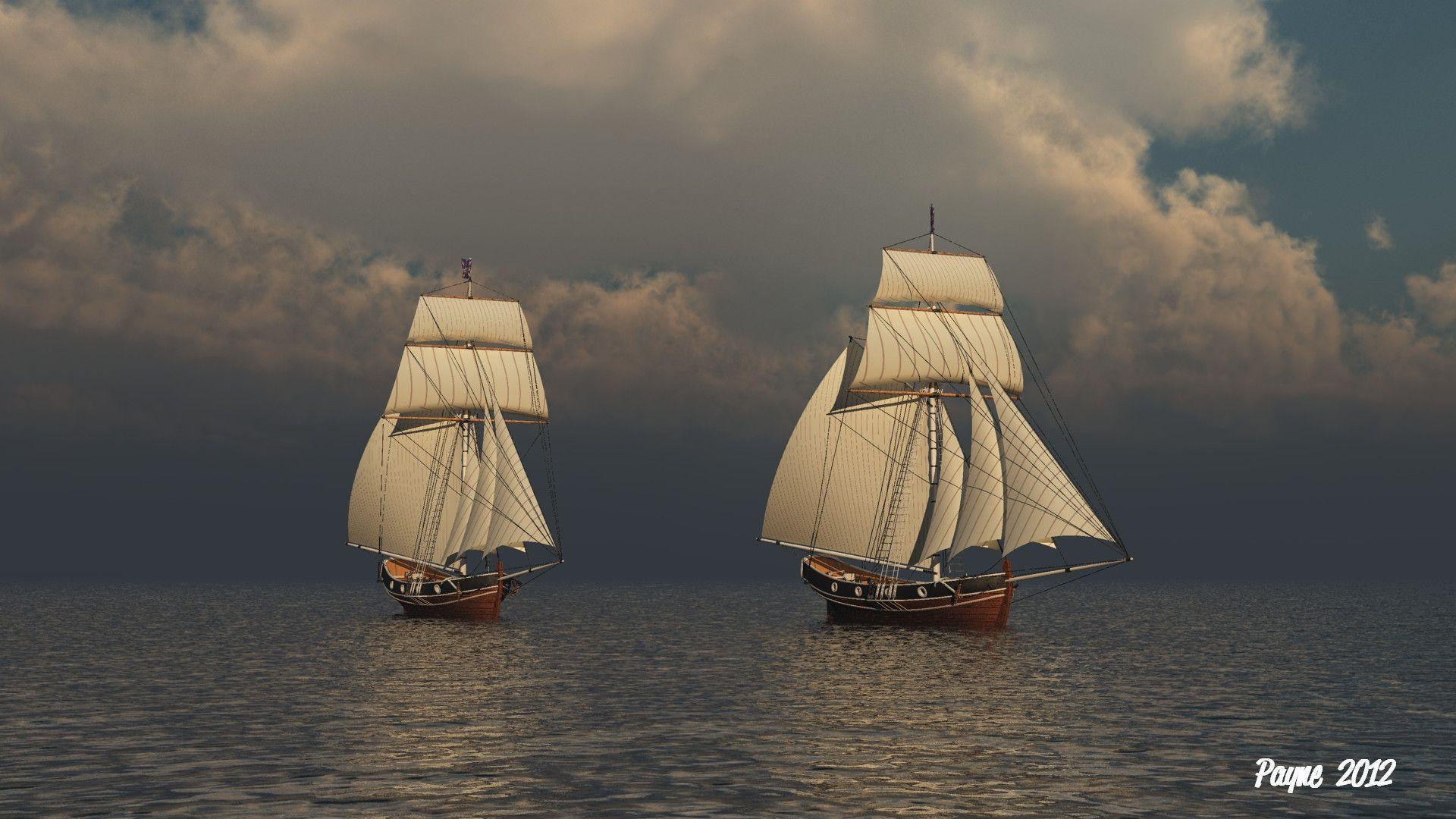 1920x1080 Tall Ships Wallpaper, Desktop