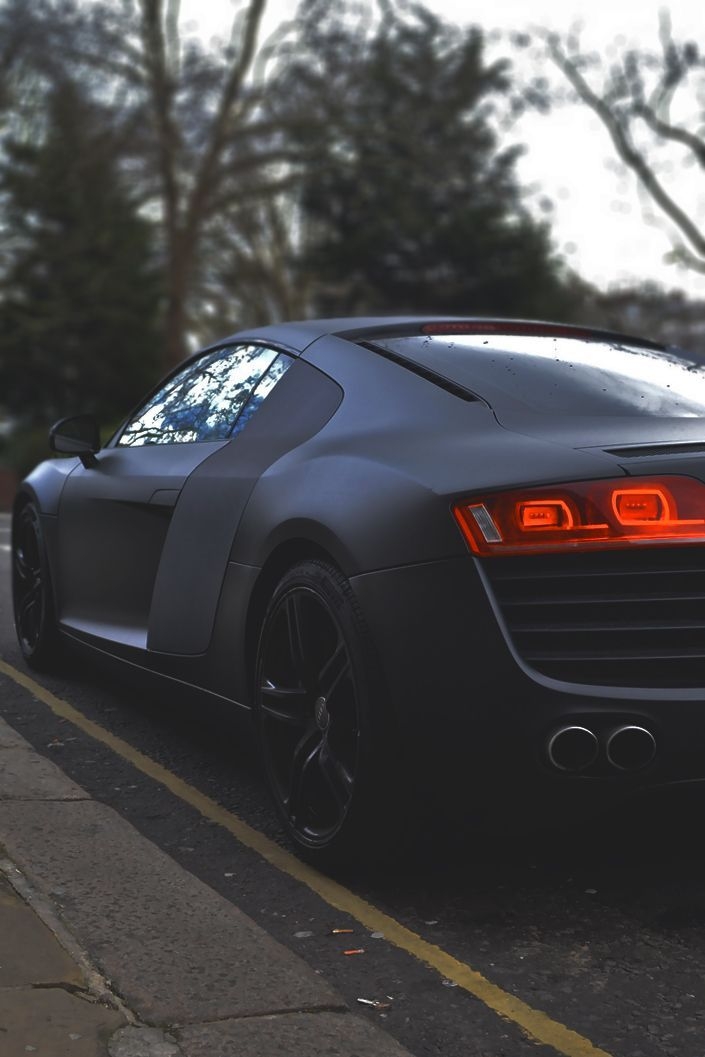 710x1060 Matte Black Audi R8 Wallpaper Phone, Phone