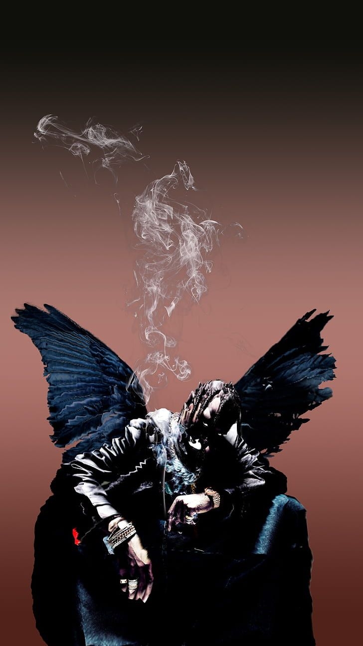 730x1300 HD wallpaper: portrait display, hip hop, Travis Scott, simple, Phone