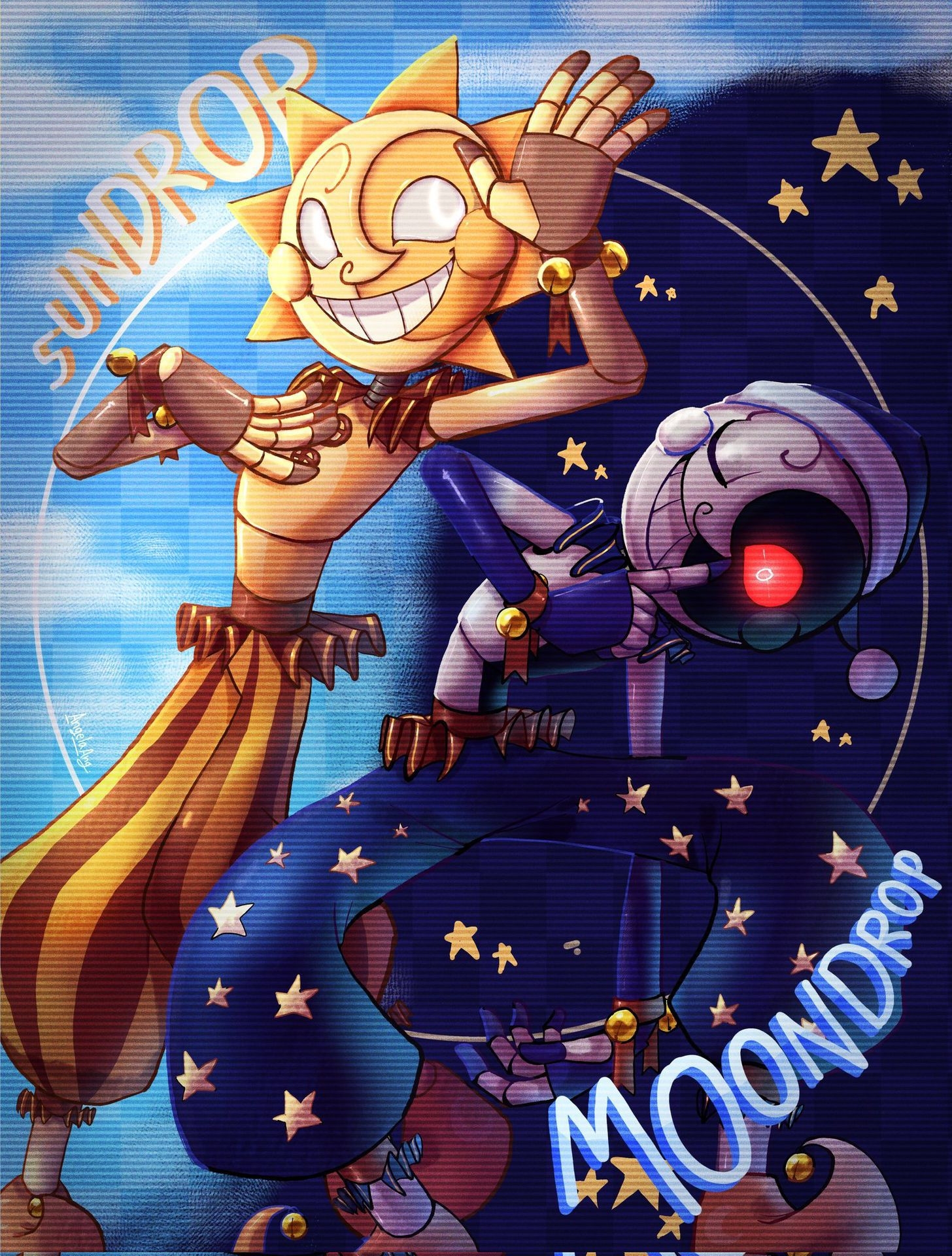 1460x1920 Fnaf Sun and Moon, Phone