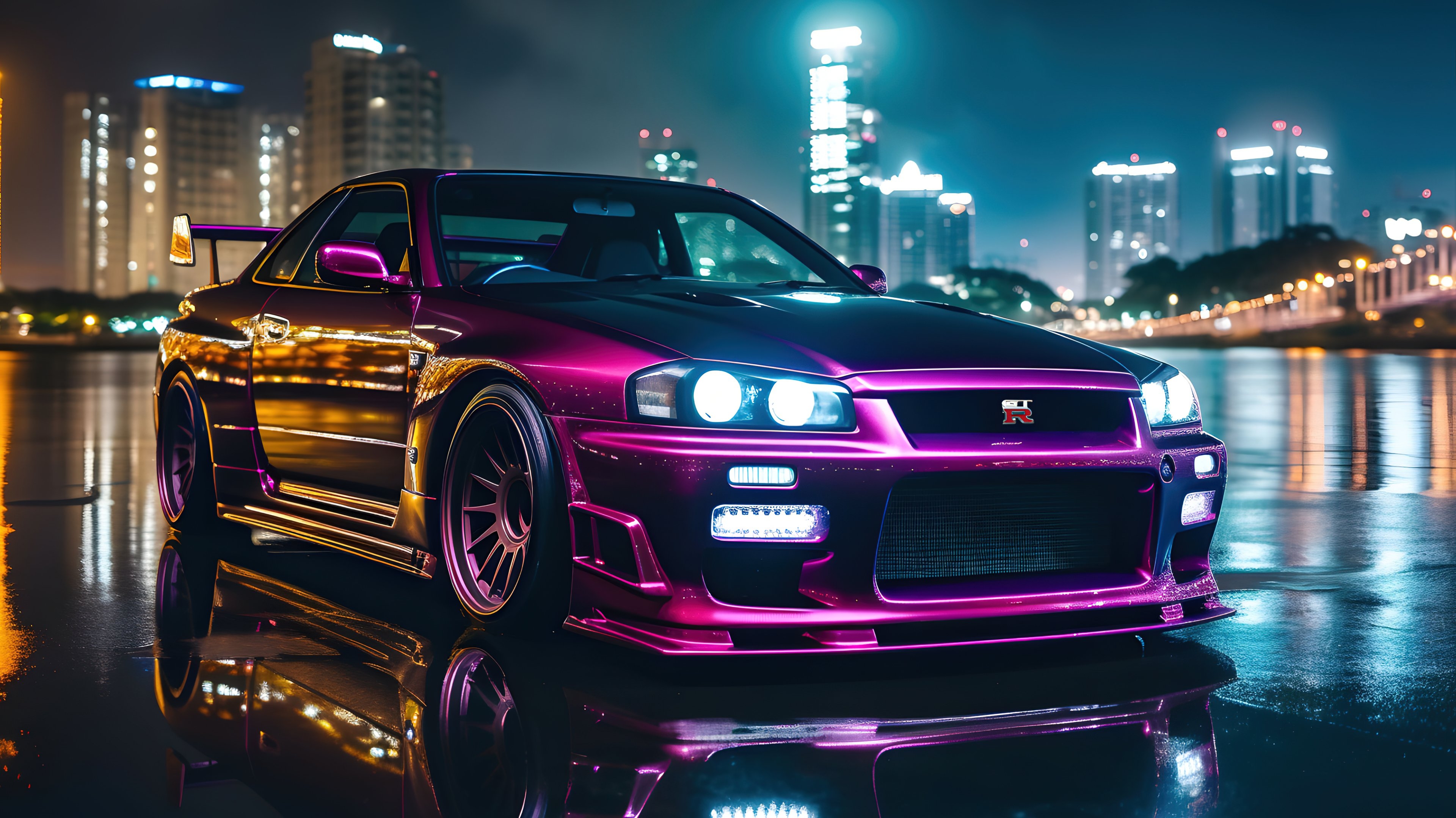 3840x2160 Nissan Skyline GT R R34 Wallpaper, Desktop