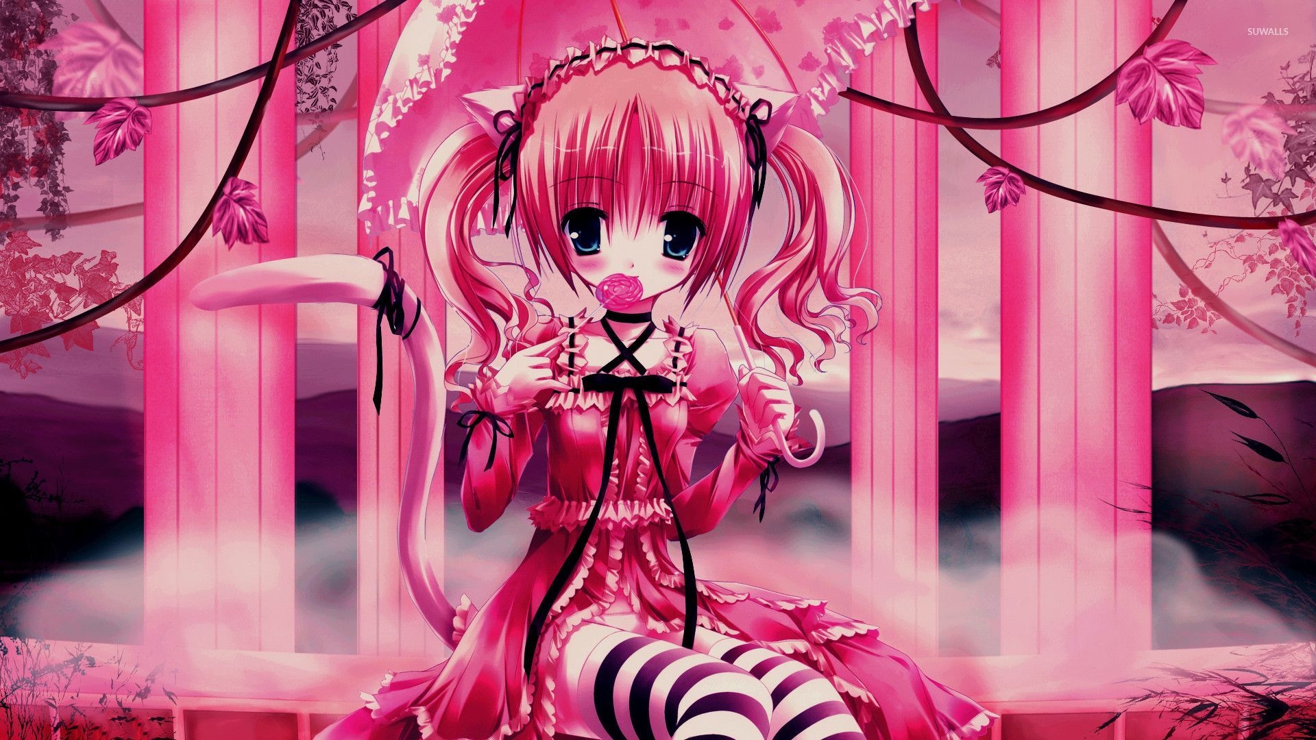 1920x1080 Pink Anime Wallpaper, Desktop