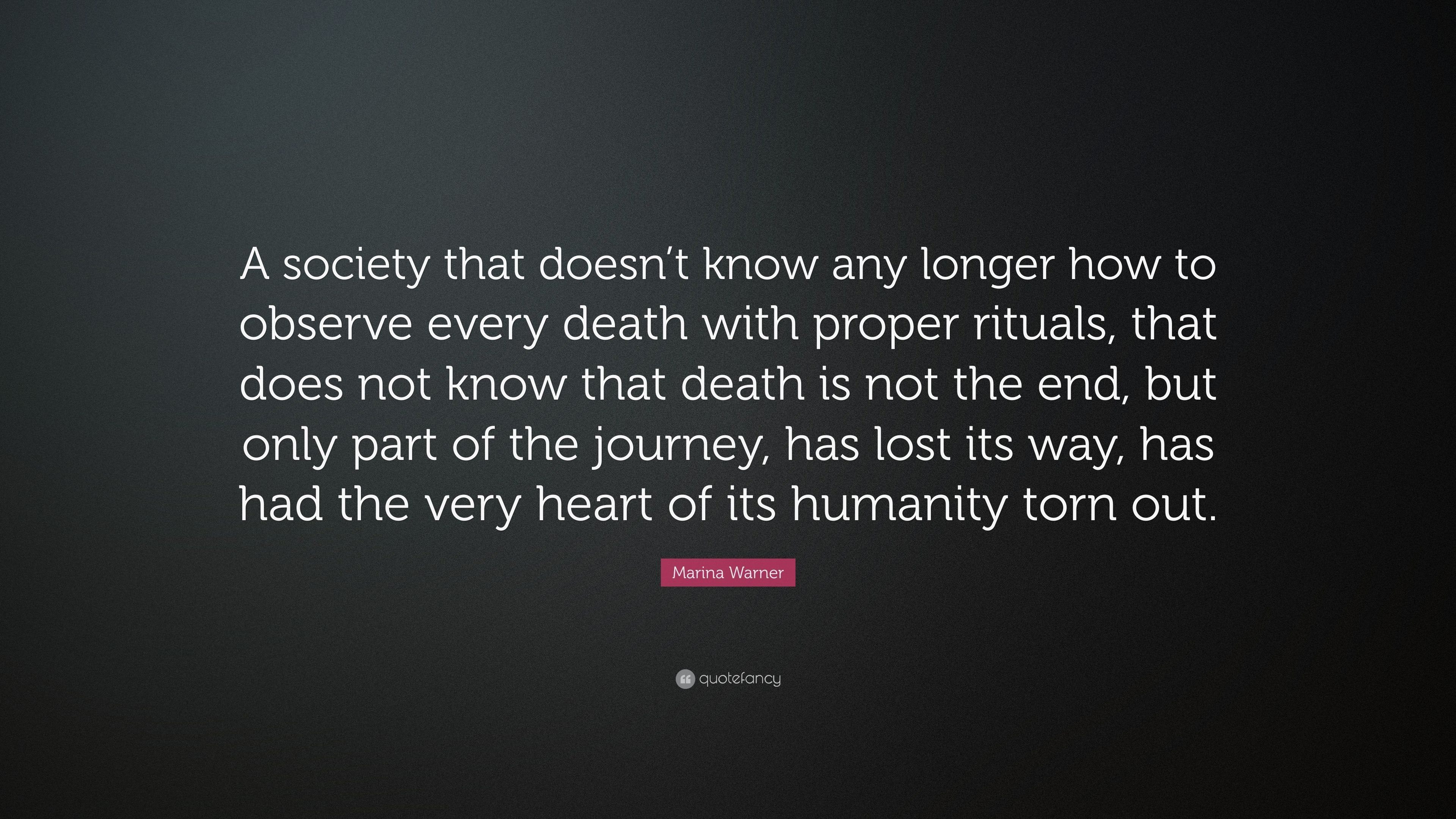 3840x2160 Marina Warner Quote: “A society that doesn't know any longer how, Desktop