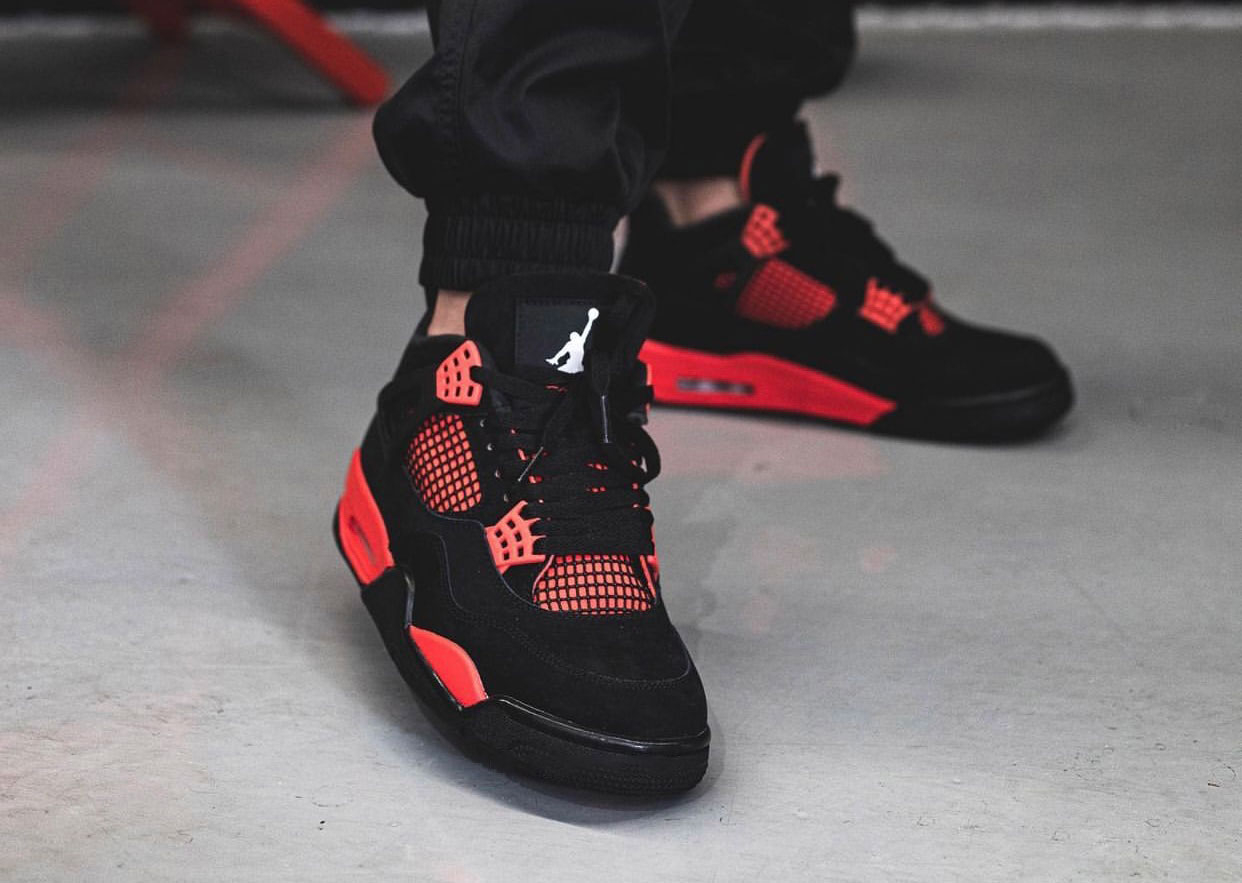 1250x890 On Feet Image Of The Air Jordan 4 Red Thunder • KicksOnFire.com, Desktop