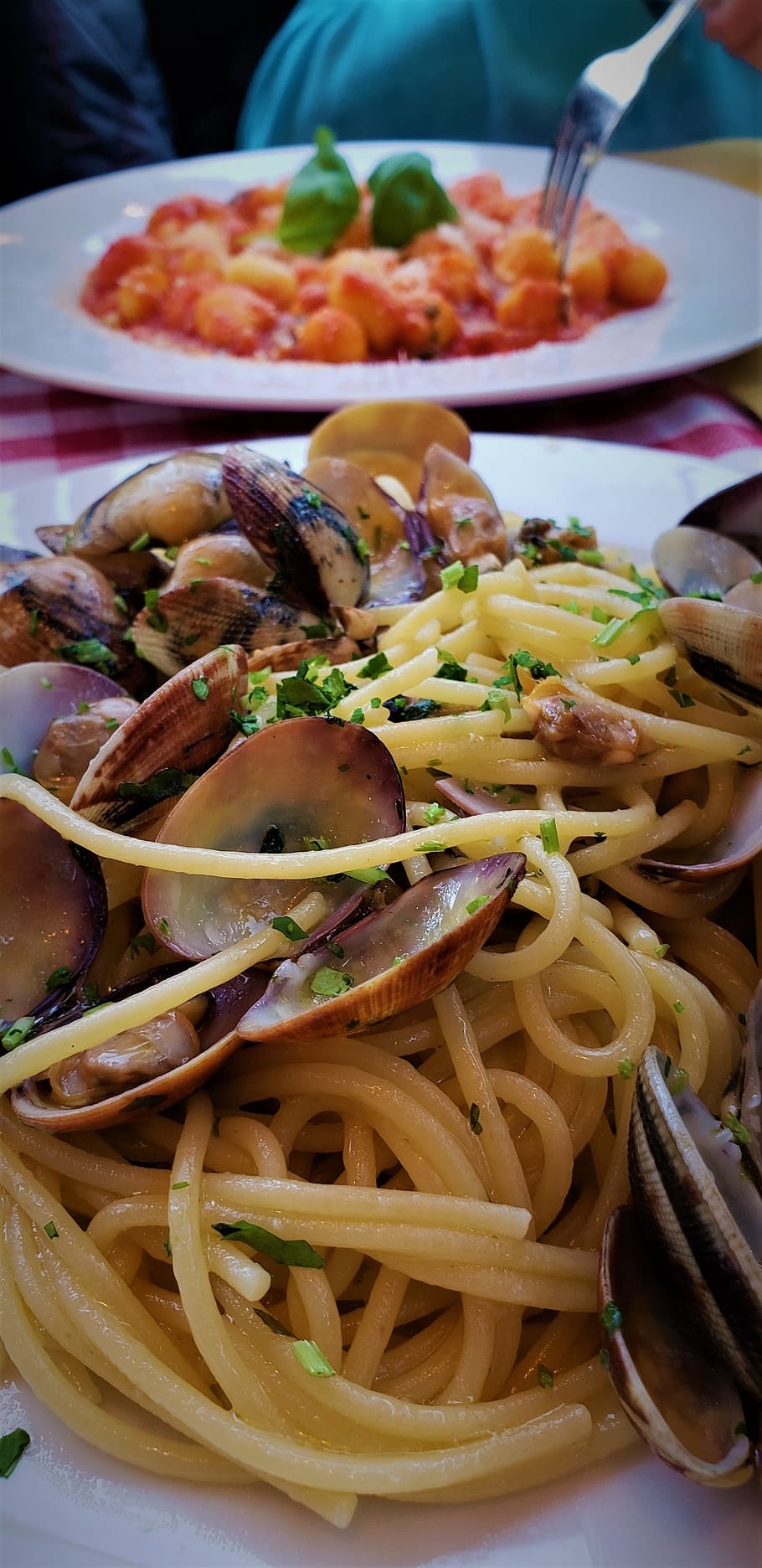 910x1880 HD wallpaper: pasta, seafood, clams, italian, italy rome, Phone