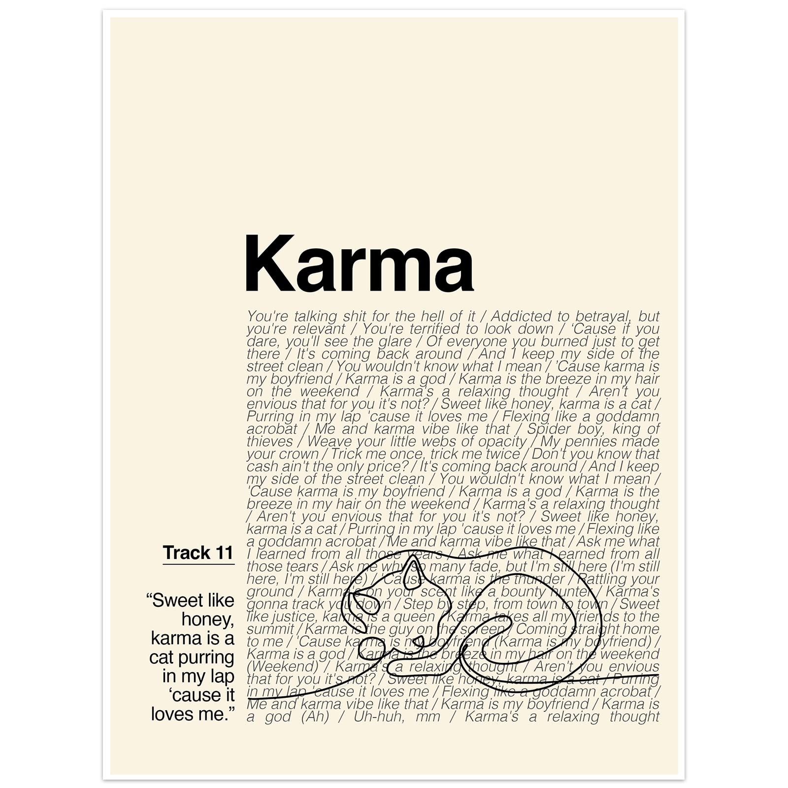 1600x1600 Lianxiaw The Girl Taylors Music Posters for Room Aesthetic Midnights Album Lyric ''Karma'' Wall Art Canvas Prints Decor Birthday Living Room Bedroom Decor Gift (12x16inch, Unframed): Posters & Prints, Phone