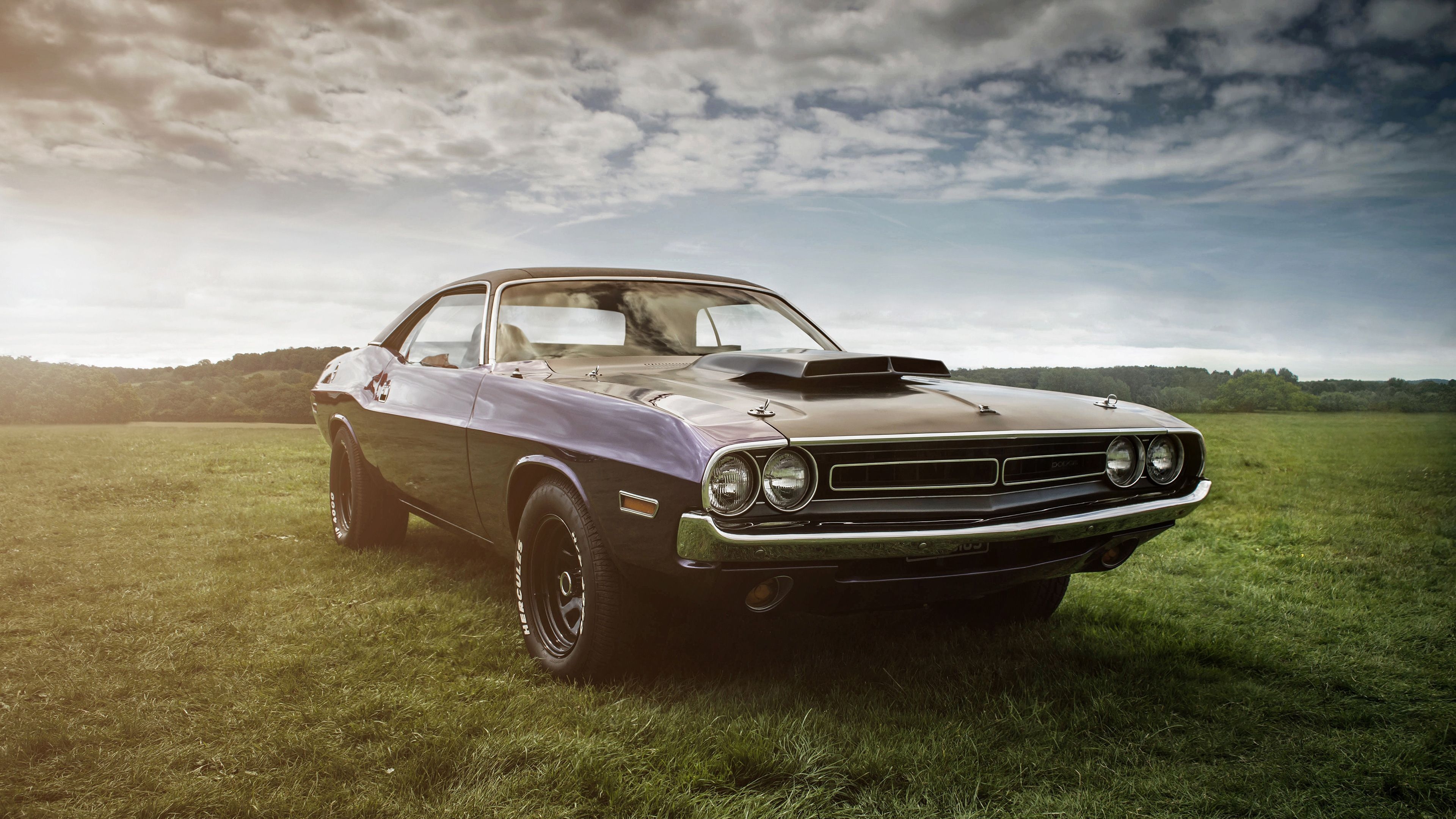 3840x2160 Free download Dodge Challenger HD 4k vintage cars wallpaper, Desktop