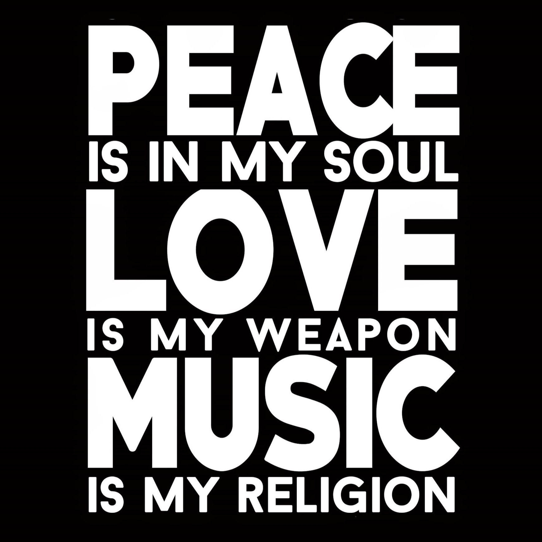 1740x1740 Hd Wallpaper Of Peace Love Music, Phone