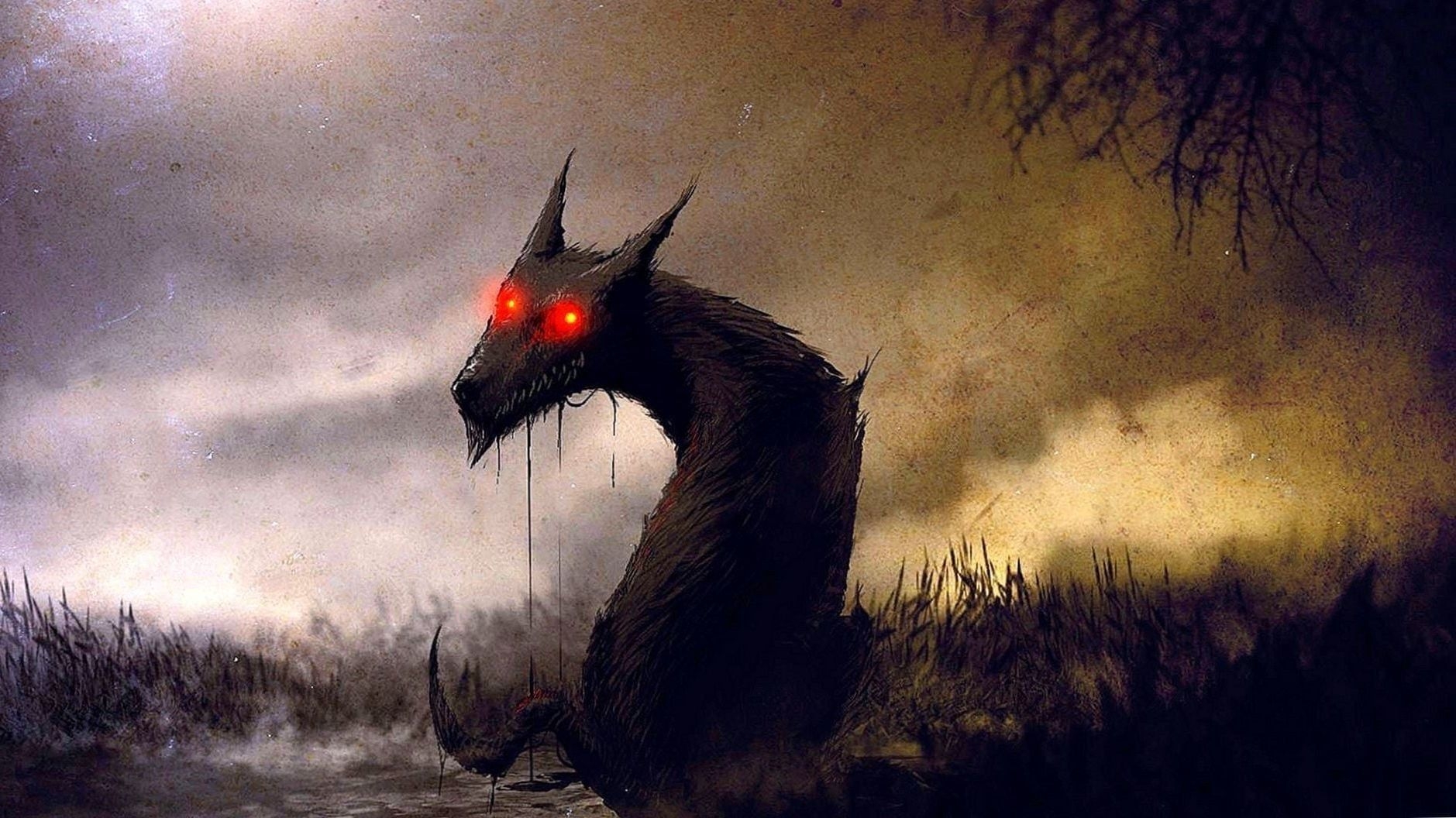 1880x1060 Wolf Demon Wallpaper, Desktop